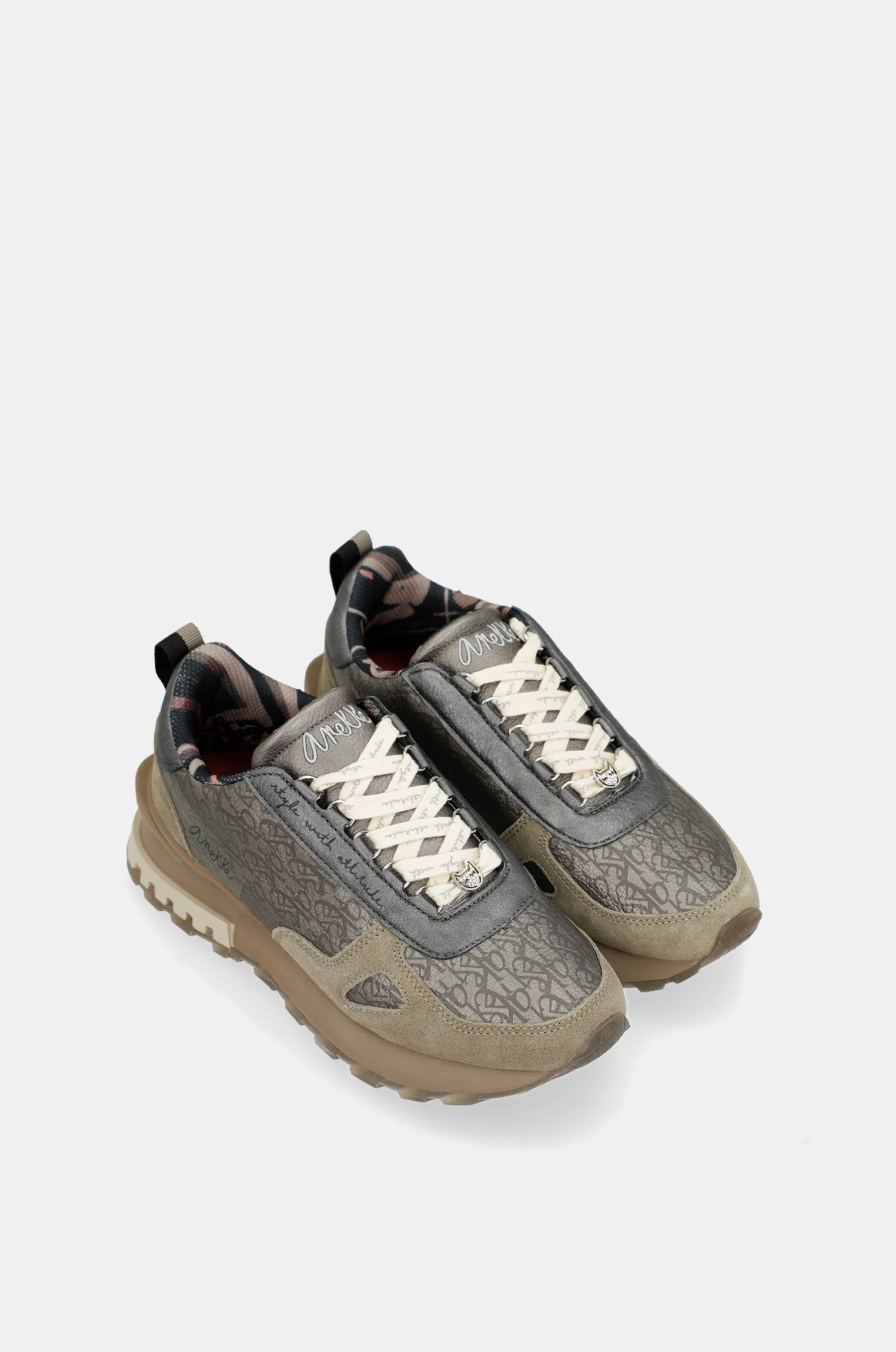 Metallic beige sneakers - Image 5