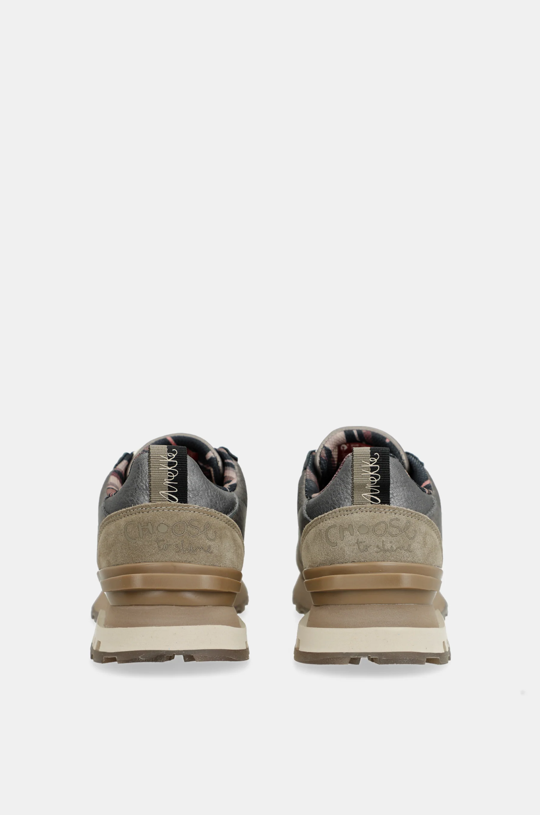Metallic beige sneakers - Image 6