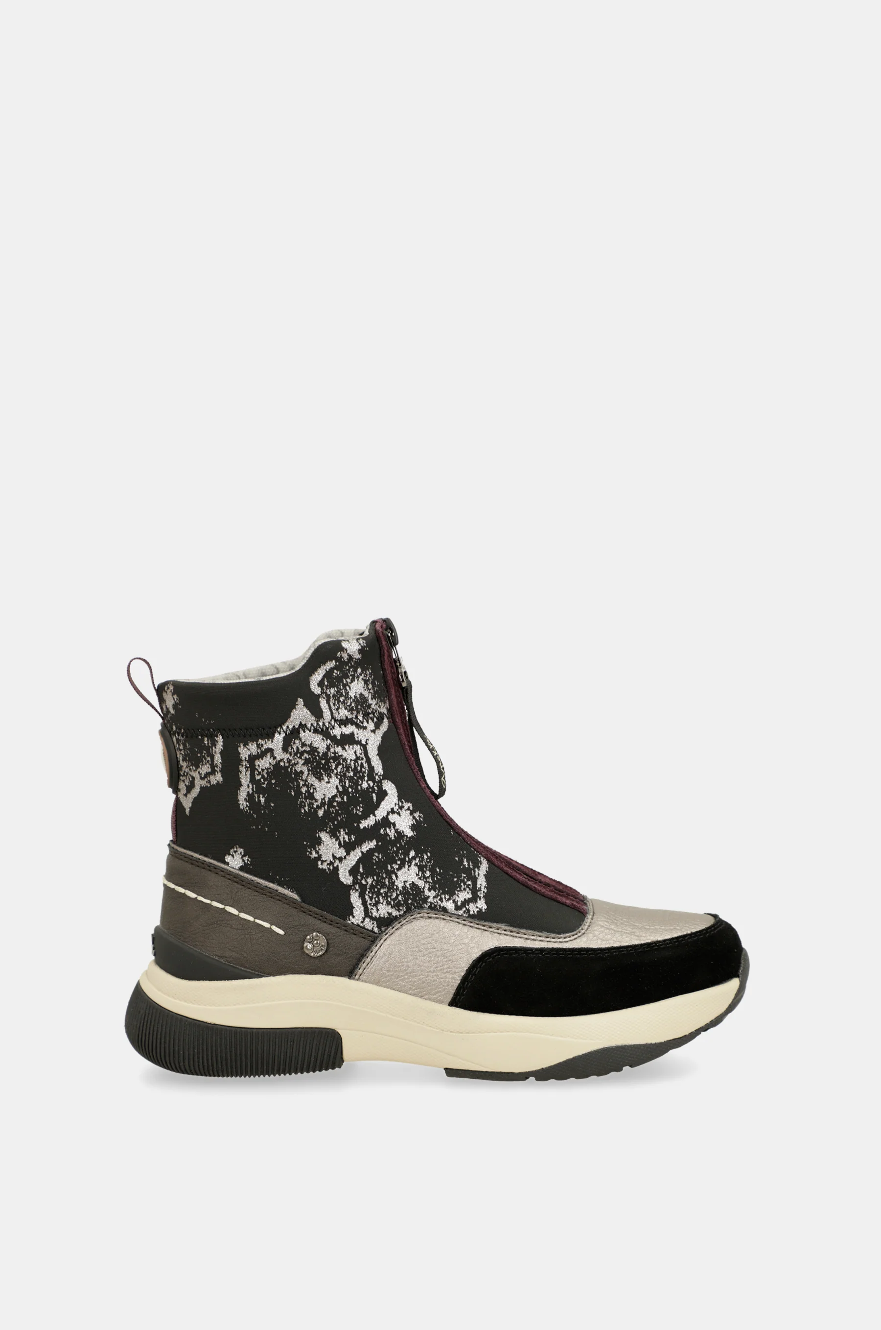 Metallic black sporty ankle boot - Image 2