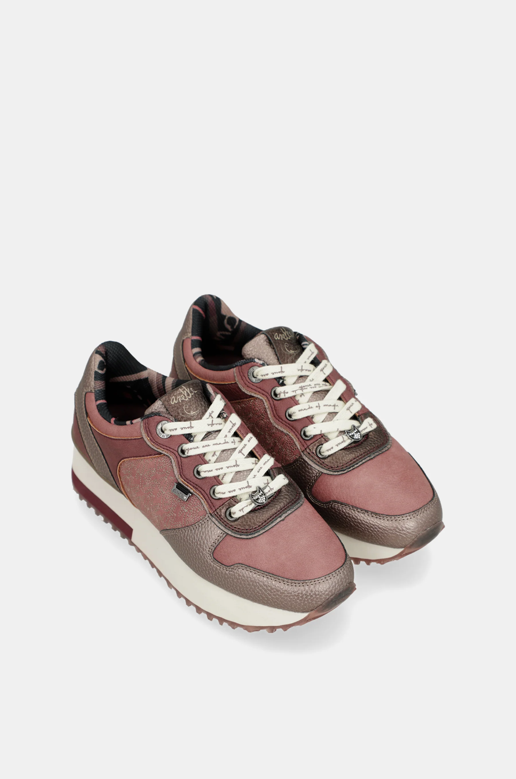 Metallic pink platform sneakers - Image 8