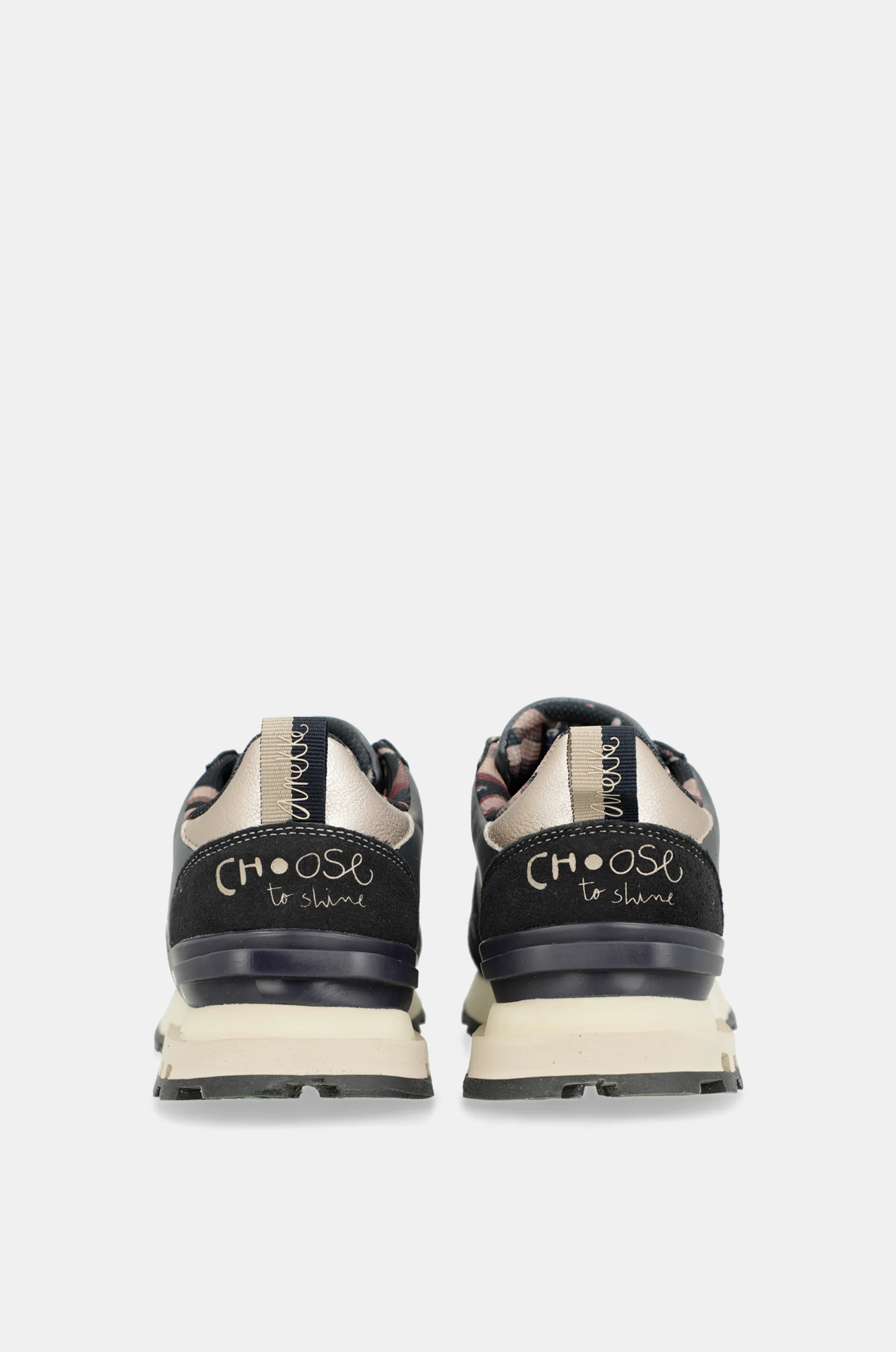 Navy blue & beige sneakers - Image 8
