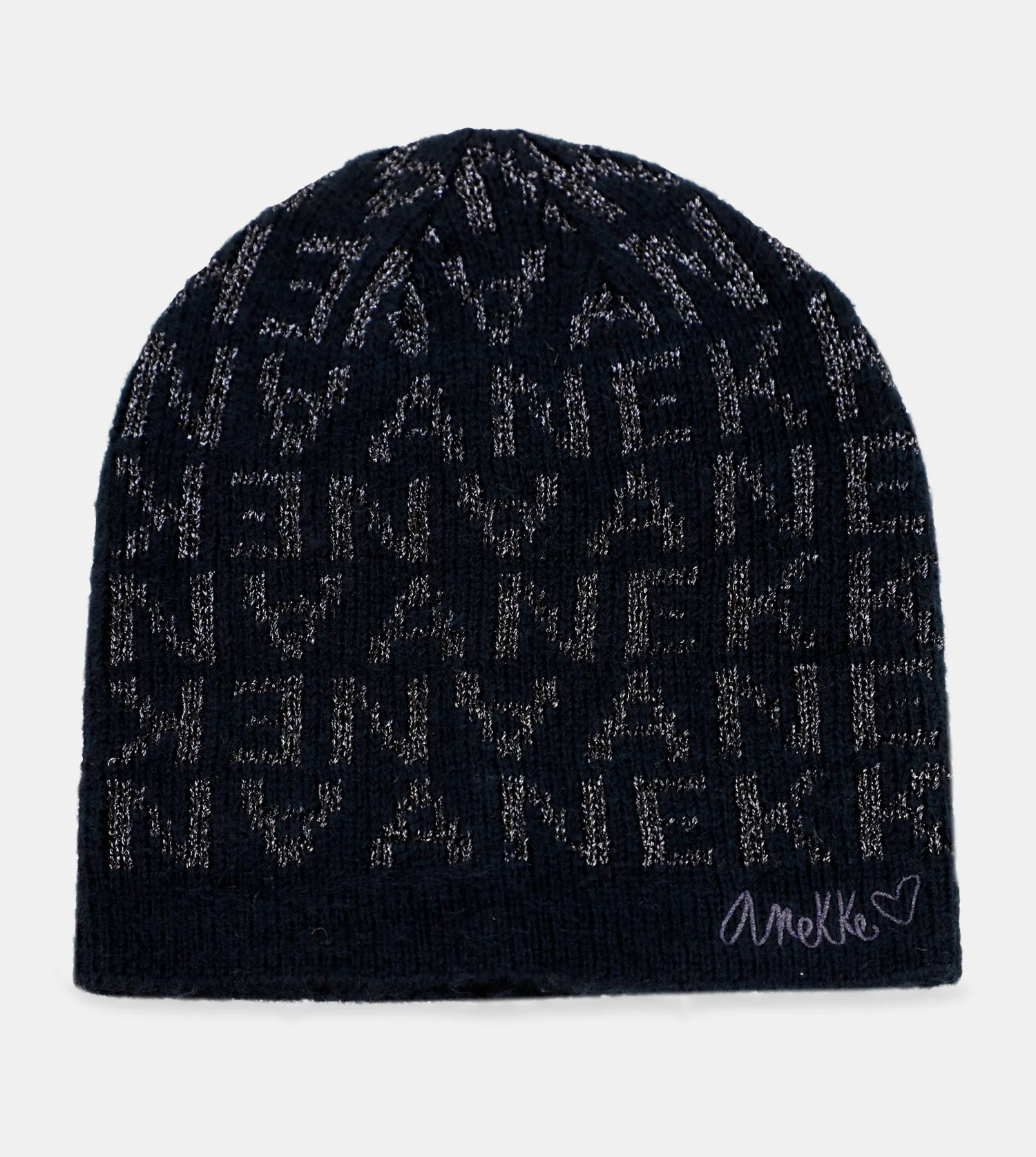 Navy Blue Contemporary Knit Hat - Image 3