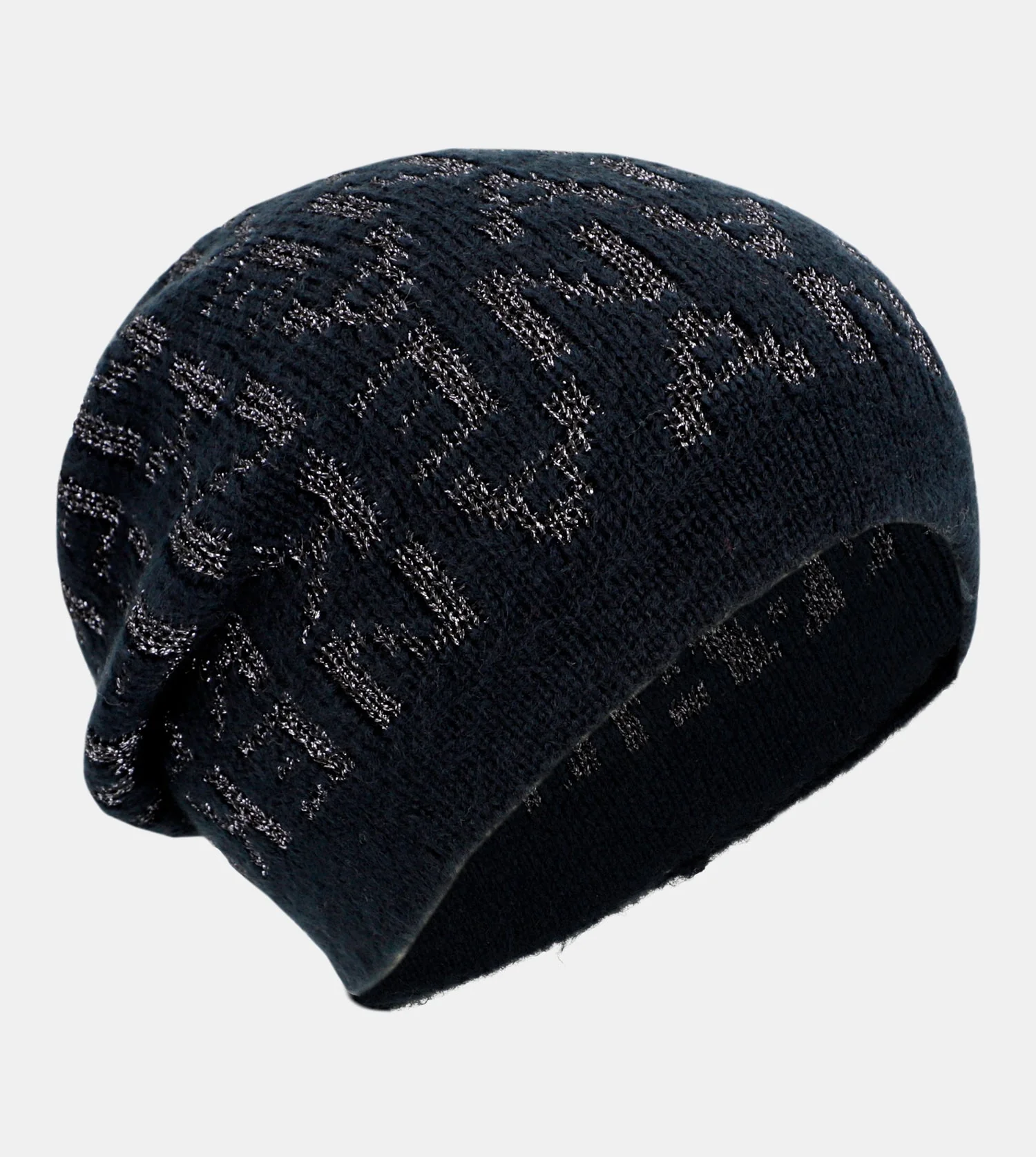 Navy Blue Contemporary Knit Hat - Image 4