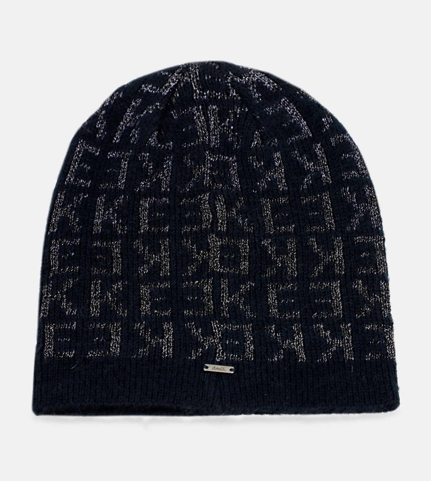 Navy Blue Contemporary Knit Hat - Image 5