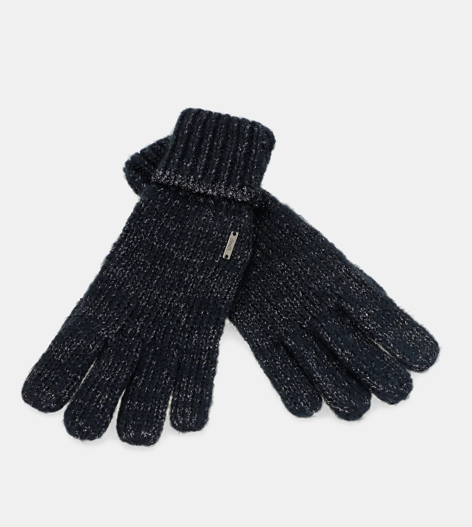 Navy blue logomania gloves. - Image 3