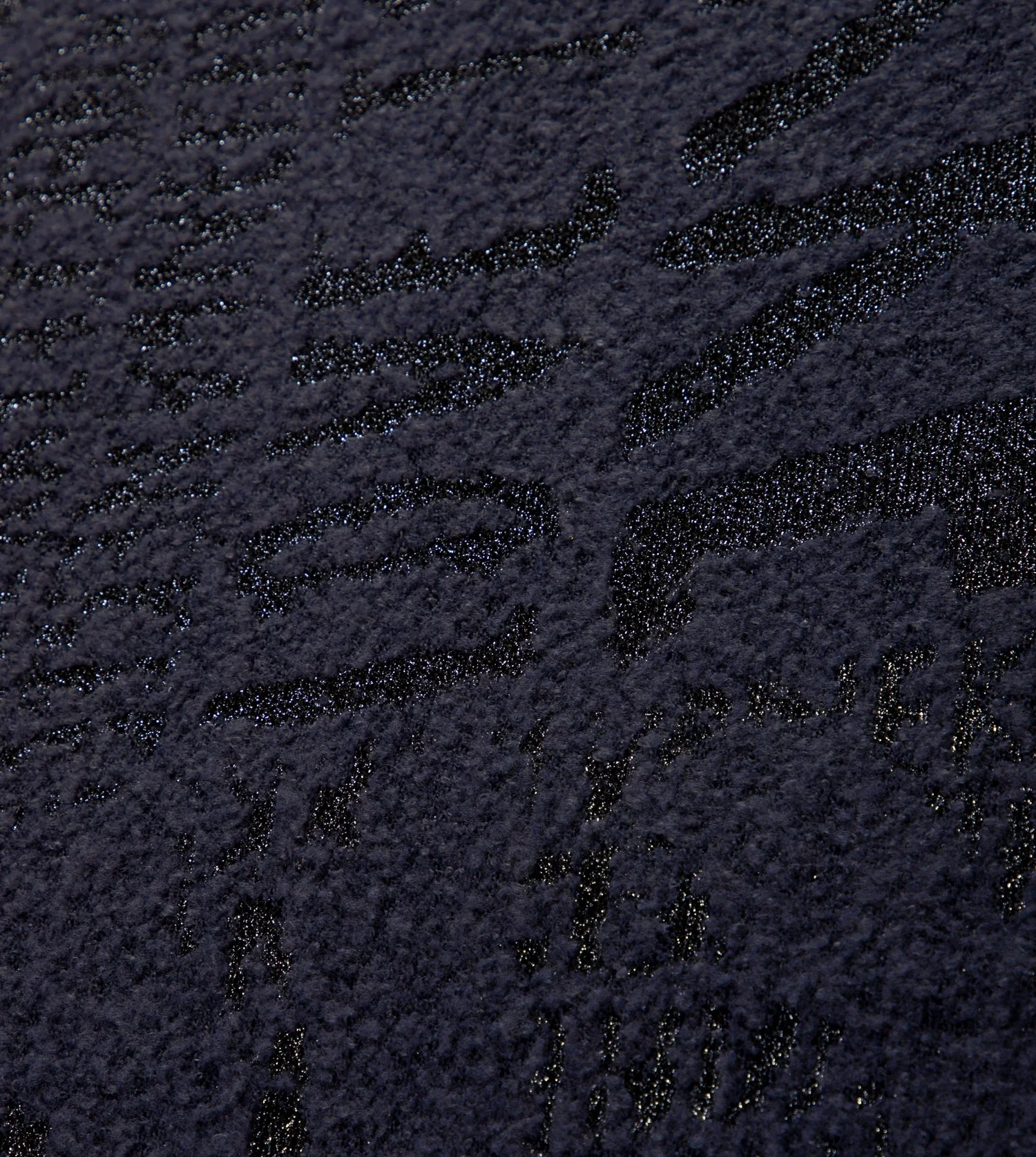 Navy blue logomania scarf. - Image 3
