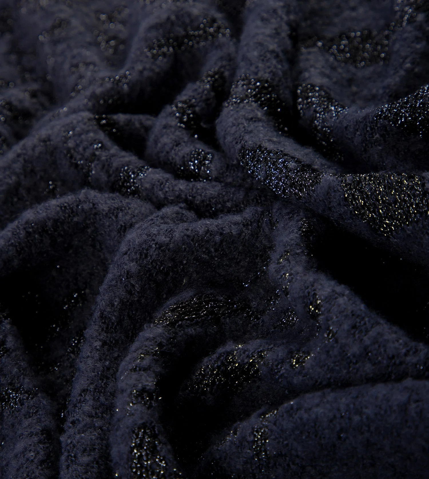 Navy blue logomania scarf. - Image 4