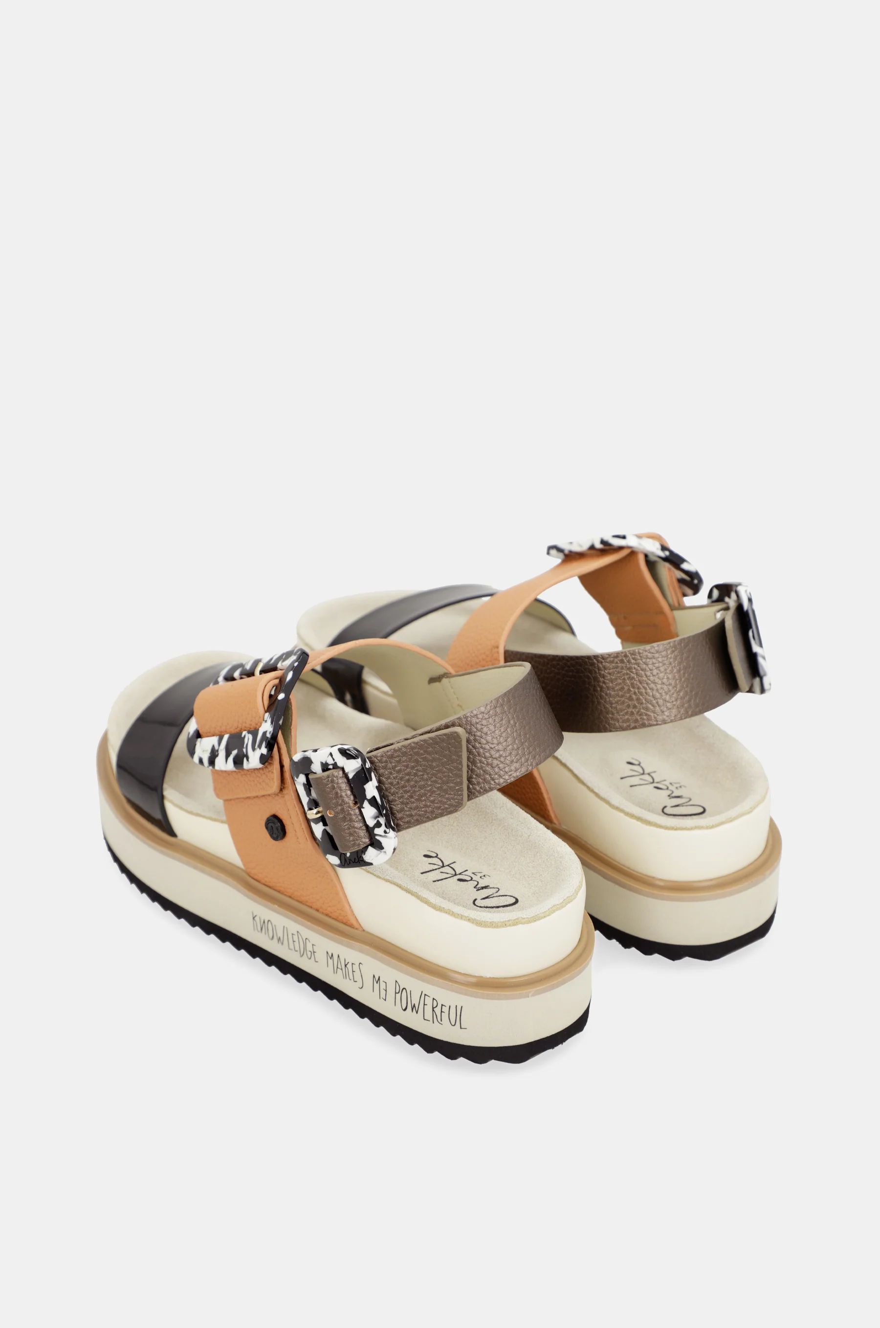 Orange and black platform sandals - Image 5