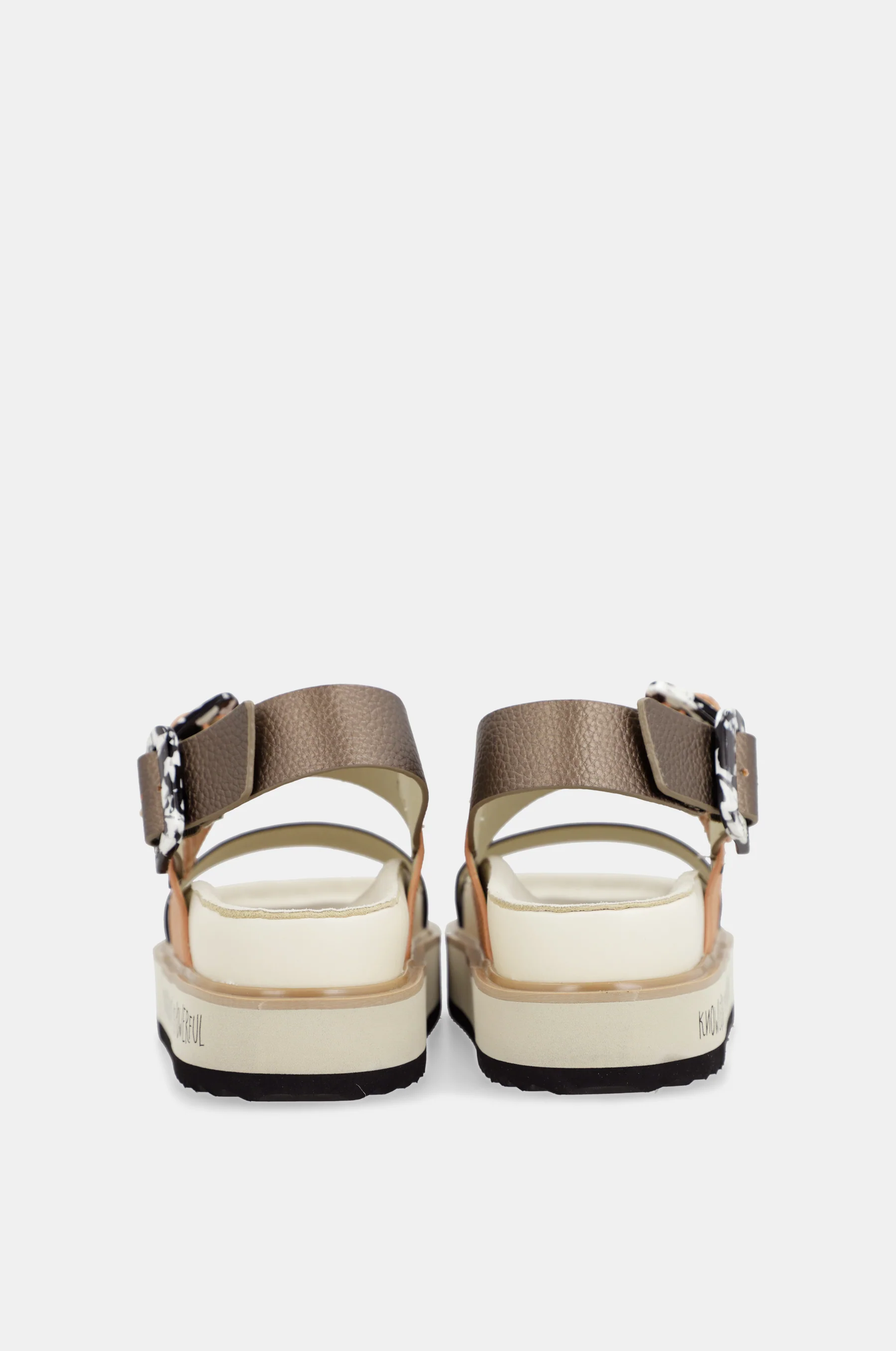Orange and black platform sandals - Image 6
