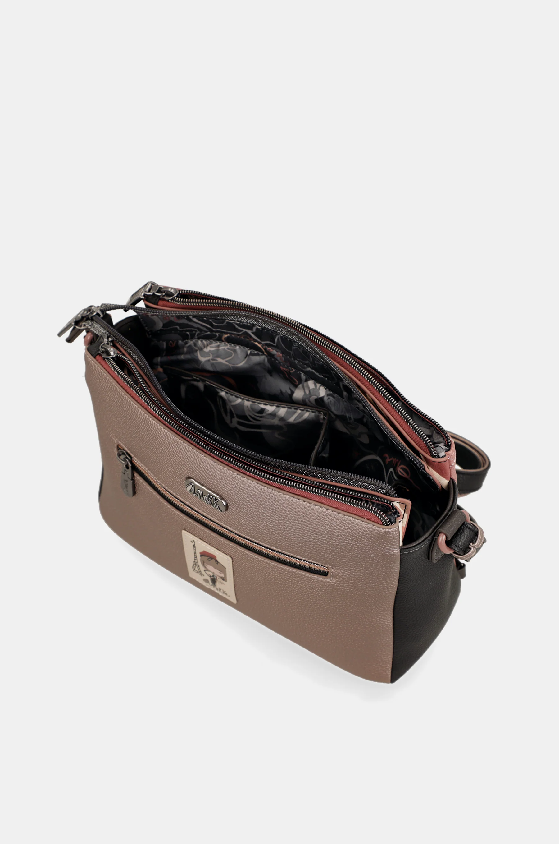 Parisian 3-compartment printed crossbody bag - Image 7