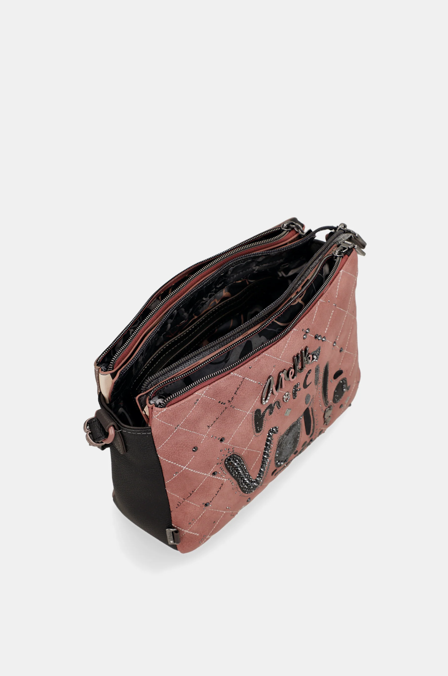 Parisian 3-compartment printed crossbody bag - Image 8