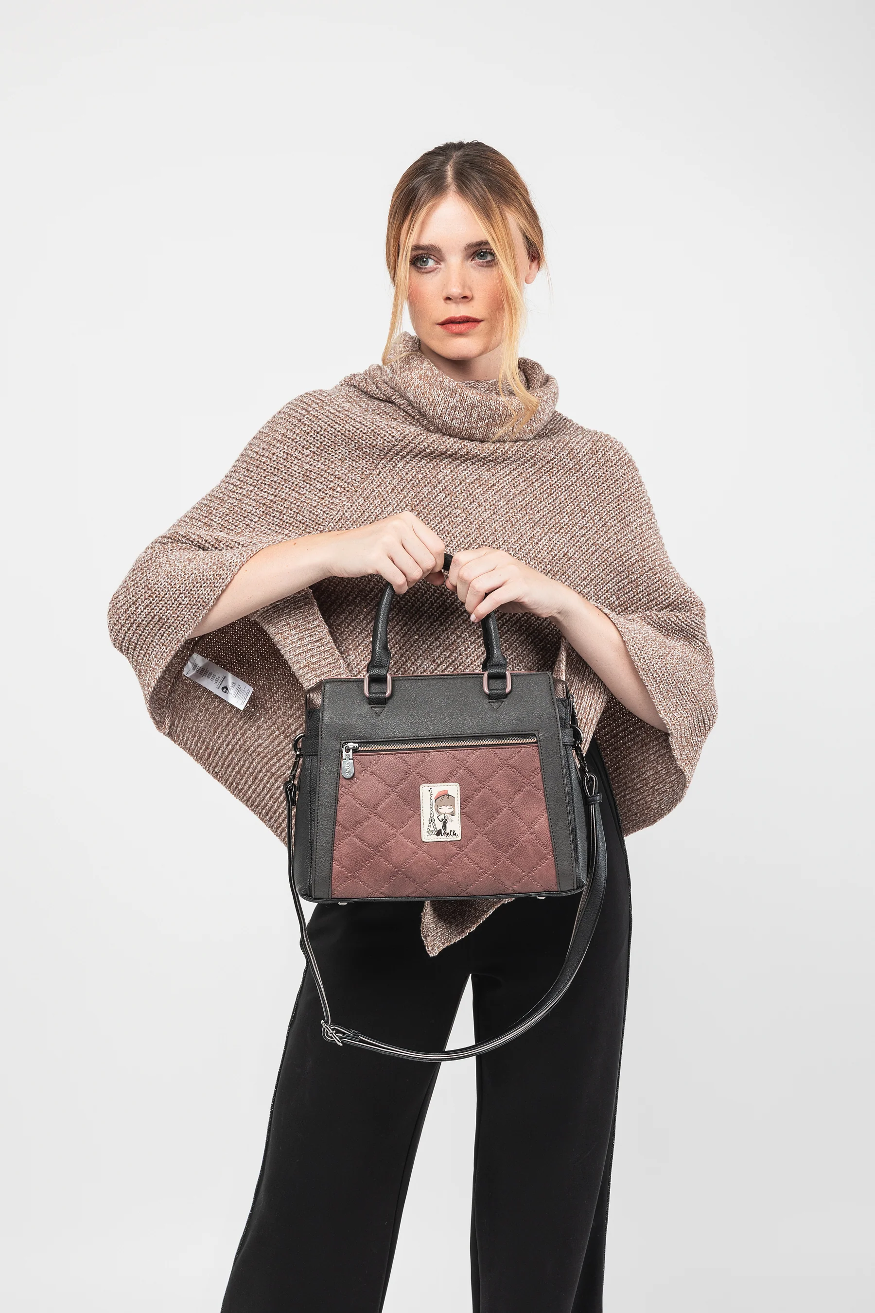 Parisian short-handle bag with shoulder strap - Image 4