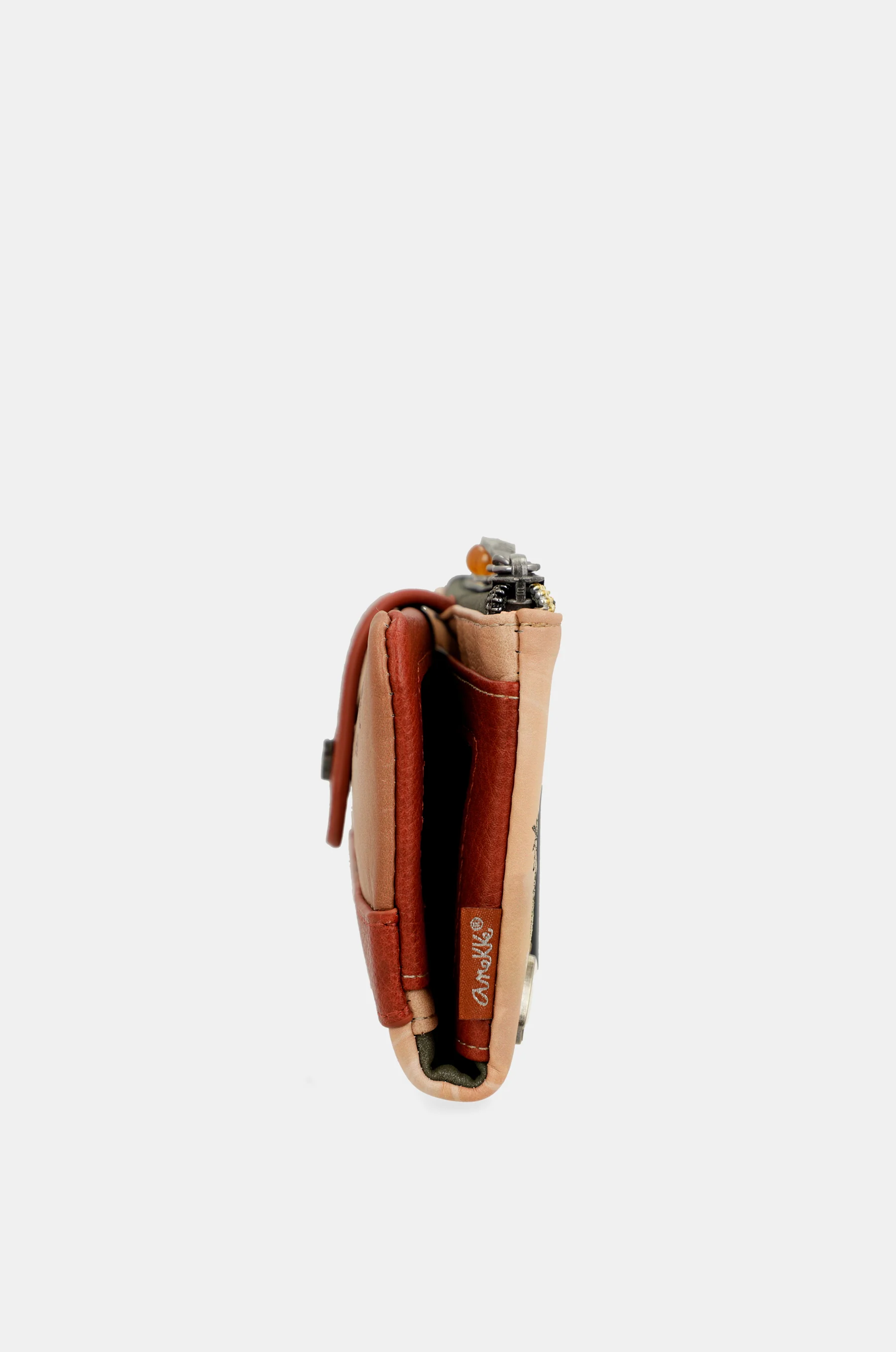 Peace & Love camel flexible RFID wallet - Image 4