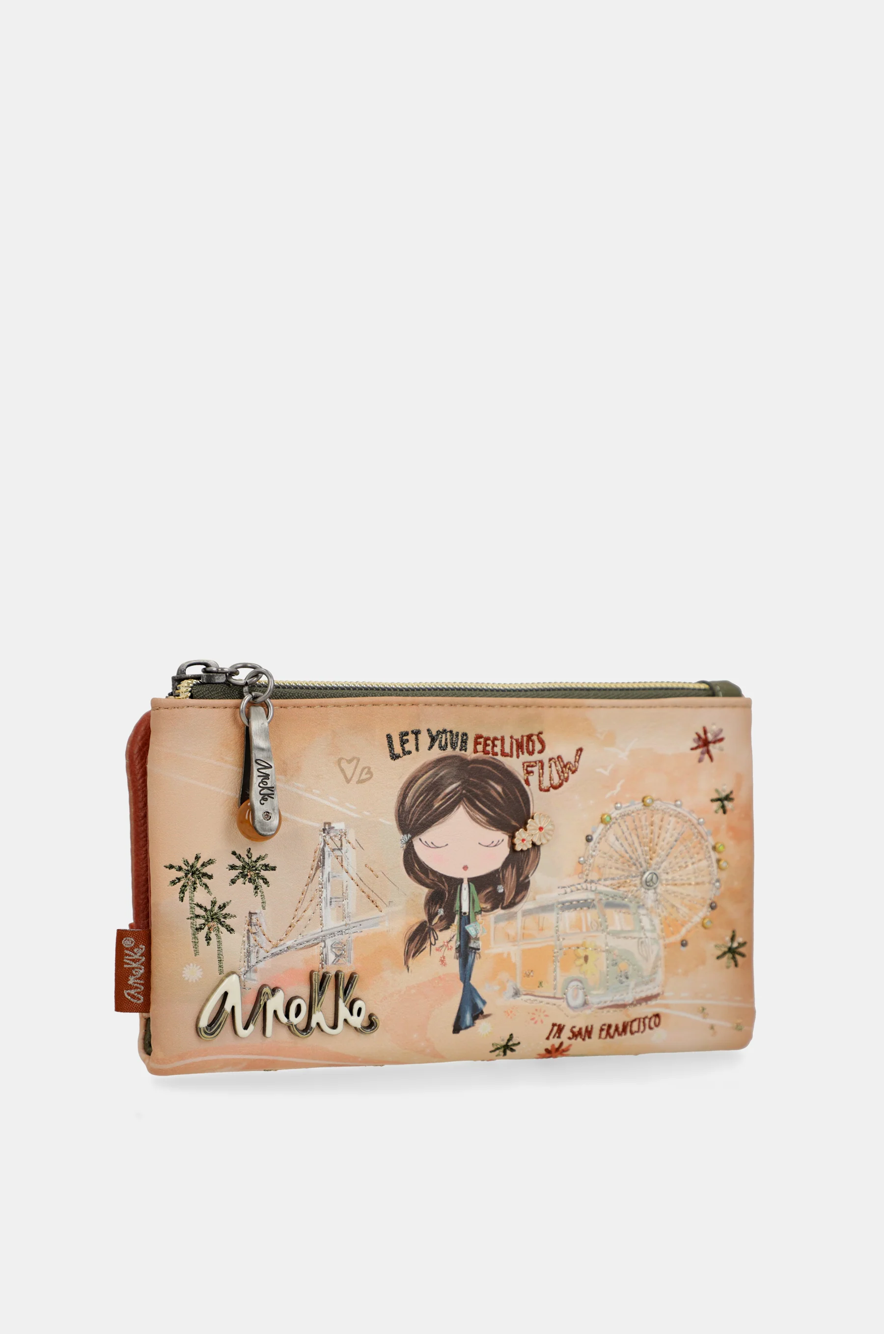Peace & Love camel flexible RFID wallet - Image 7