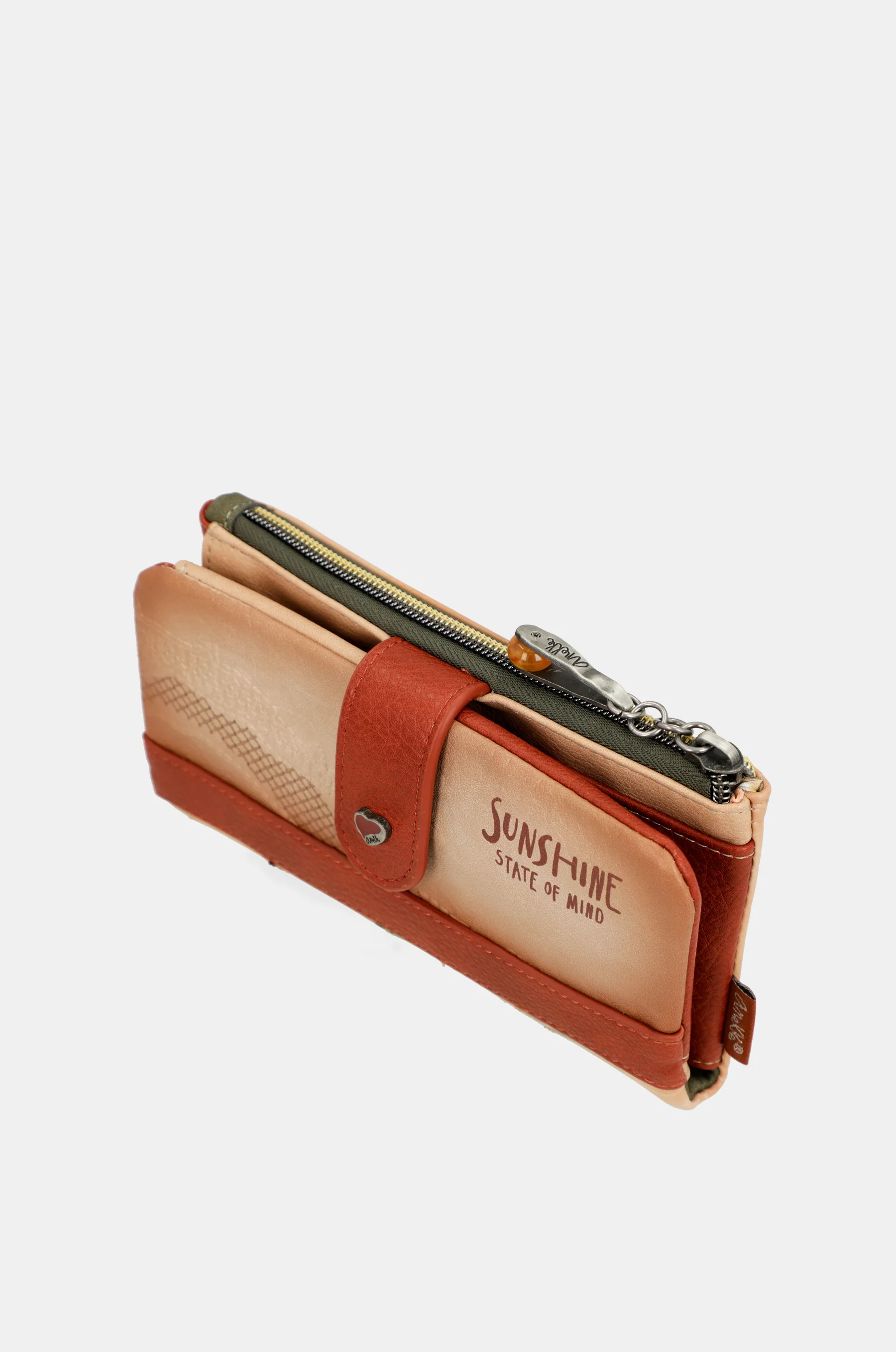 Peace & Love camel flexible RFID wallet - Image 8