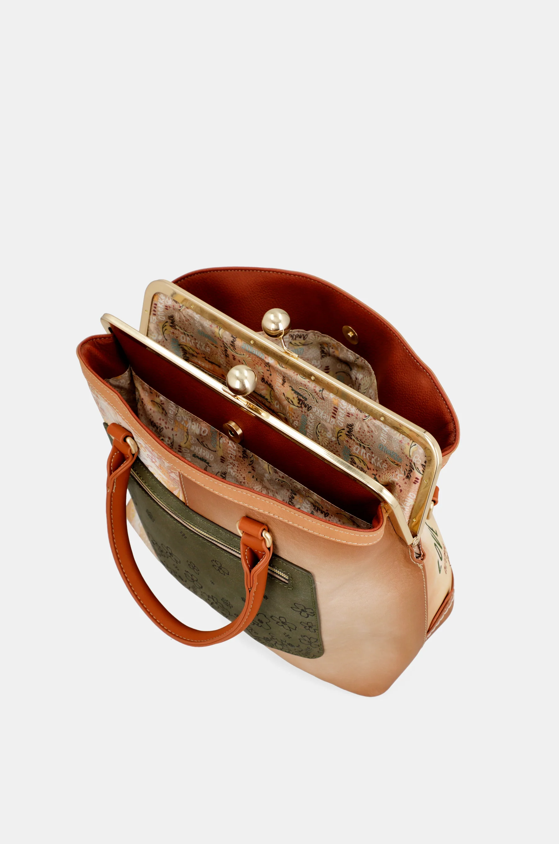 Peace & Love camel kiss clasp bag - Image 10