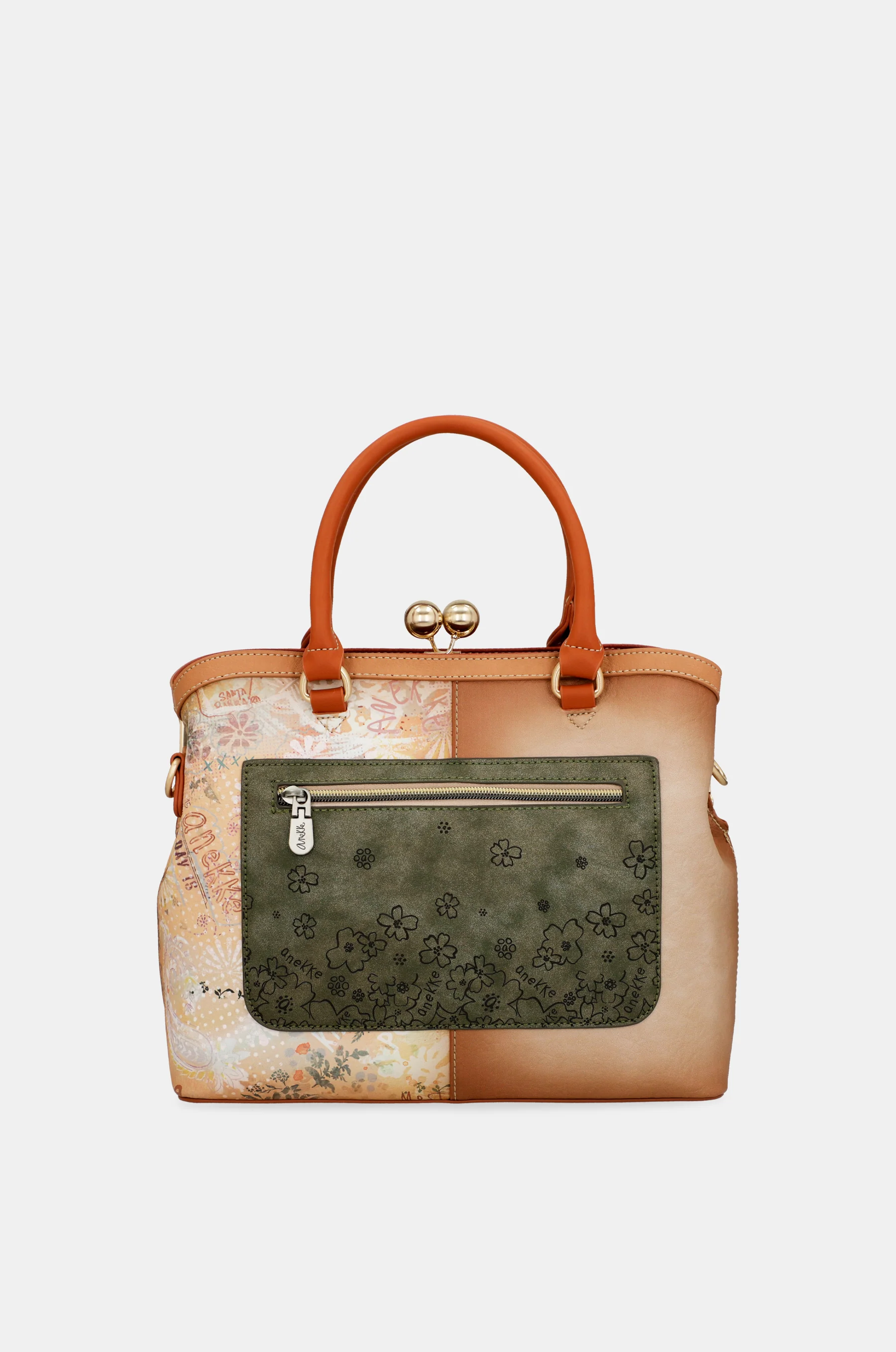 Peace & Love camel kiss clasp bag - Image 3