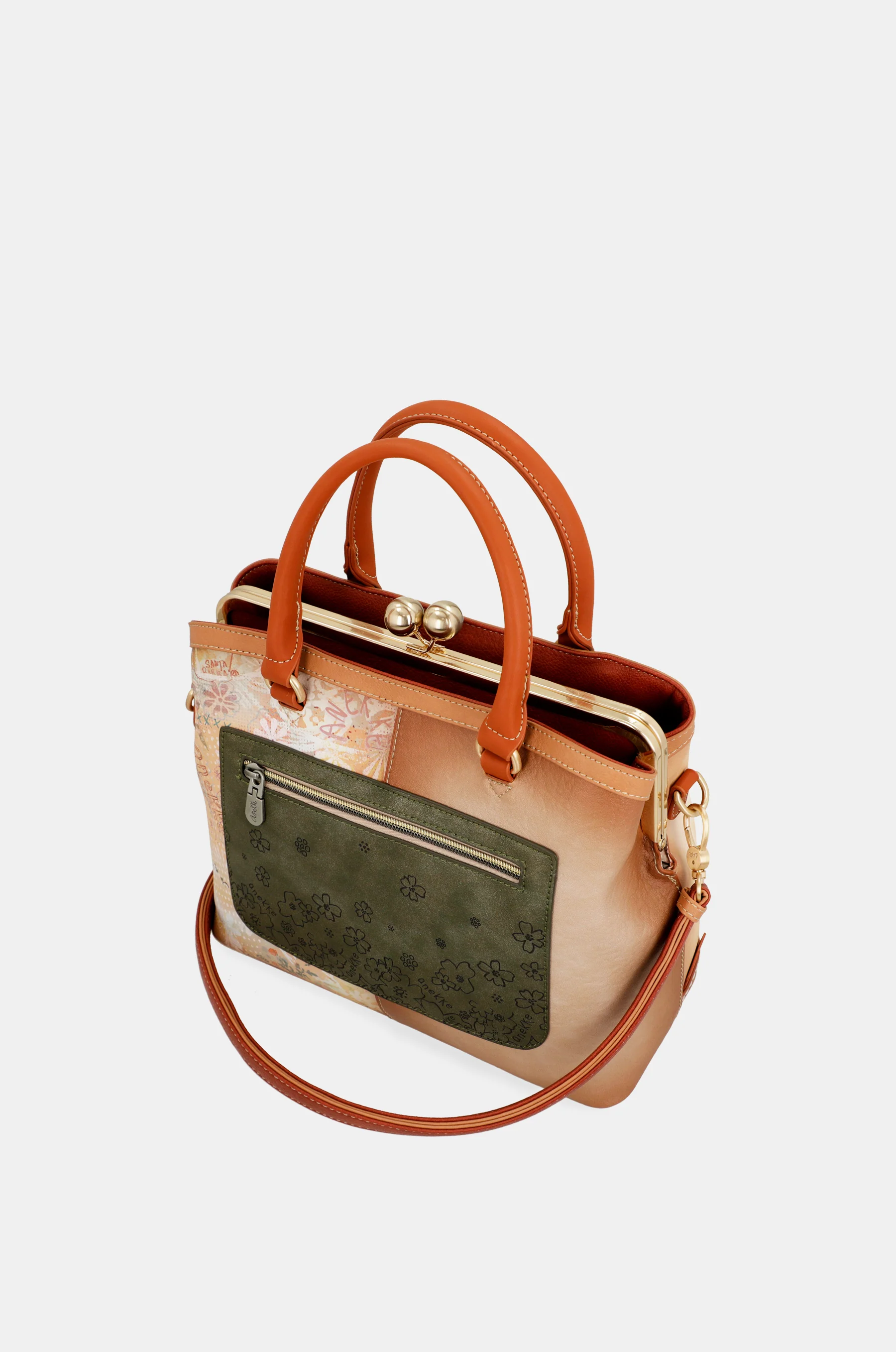 Peace & Love camel kiss clasp bag - Image 9