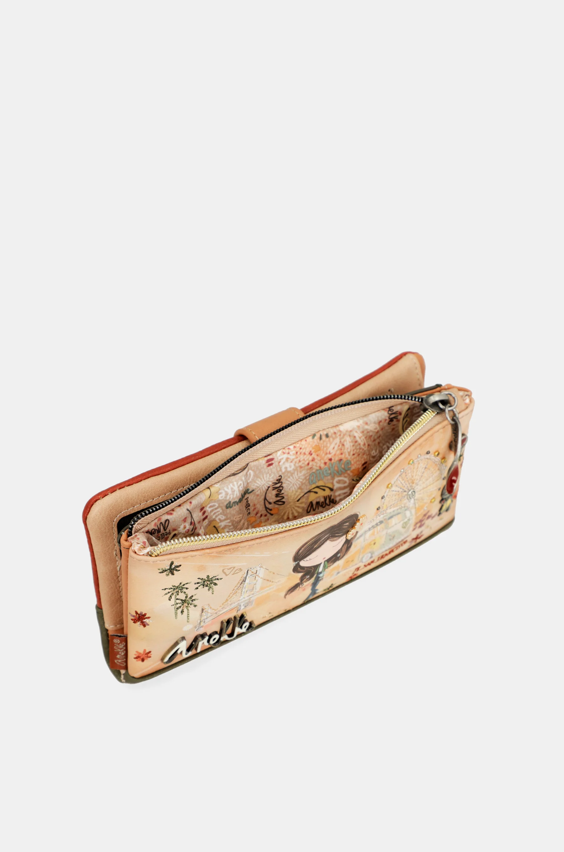 Peace & Love camel large RFID wallet - Image 11