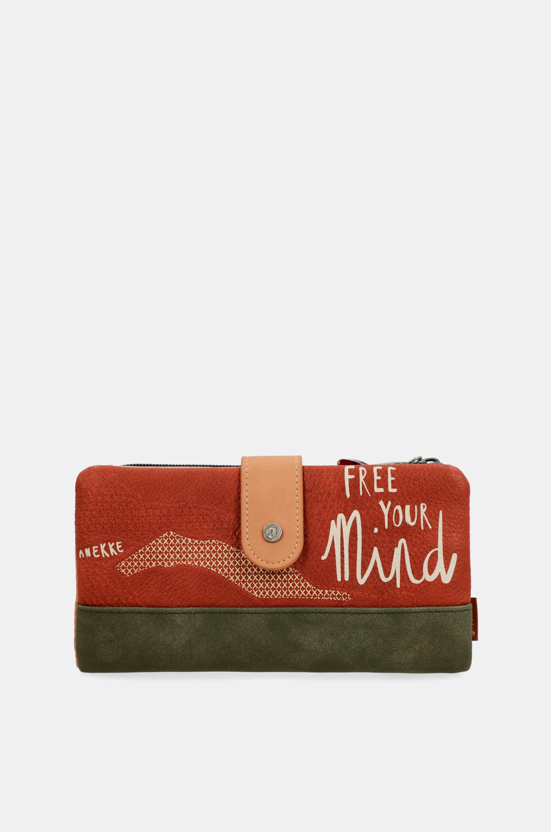 Peace & Love camel large RFID wallet - Image 3