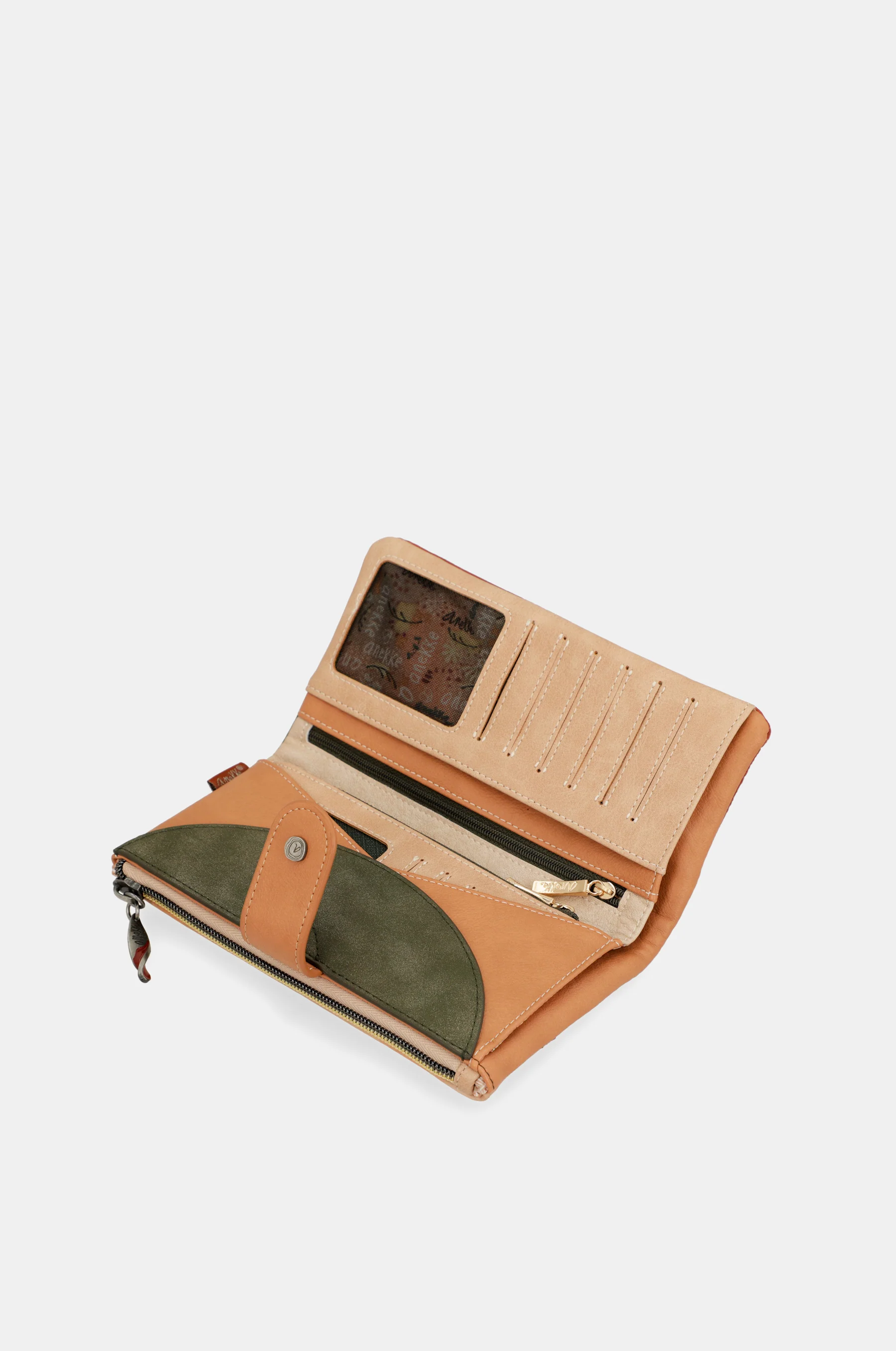 Peace & Love camel large RFID wallet - Image 5