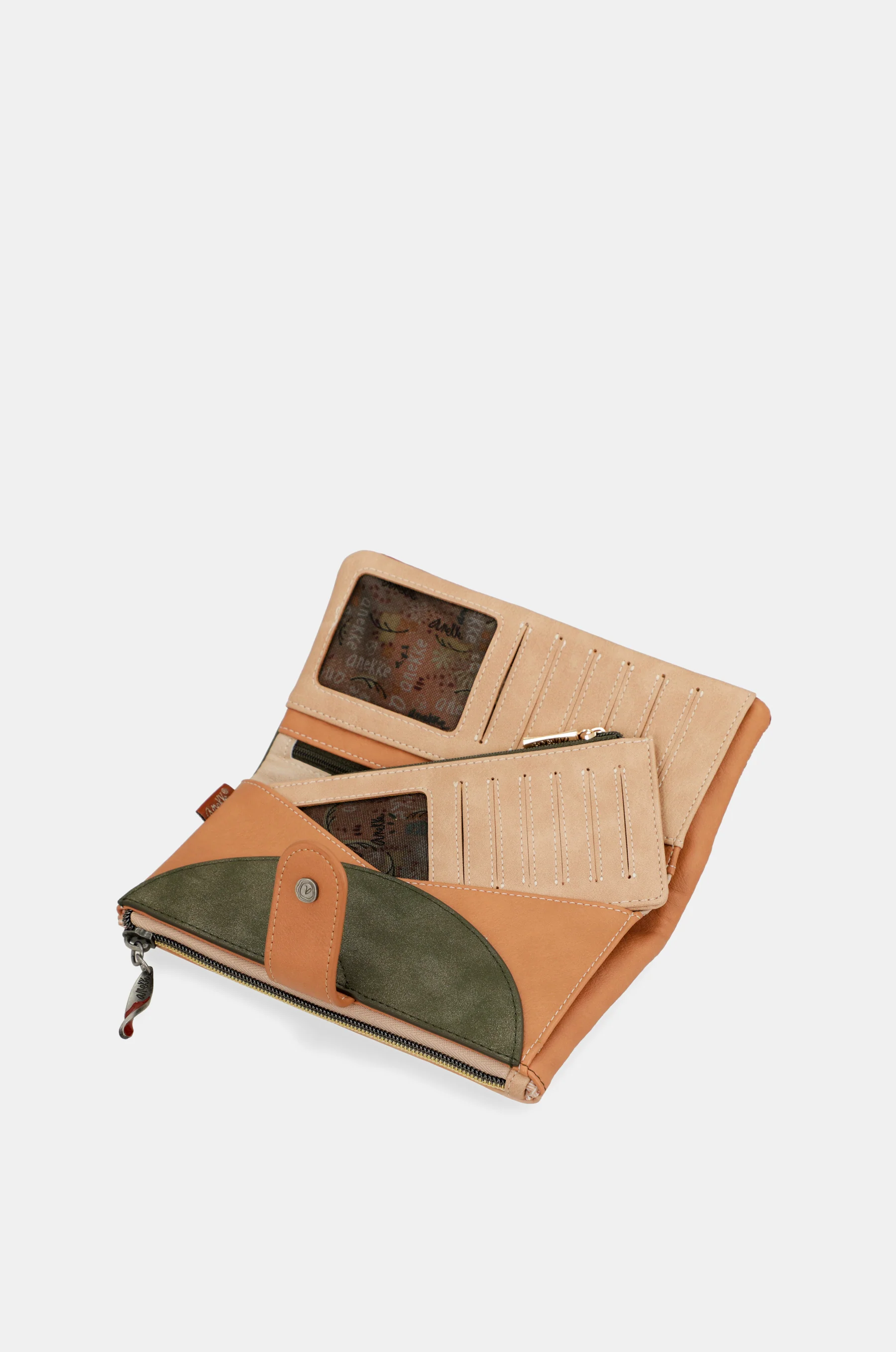 Peace & Love camel large RFID wallet - Image 8