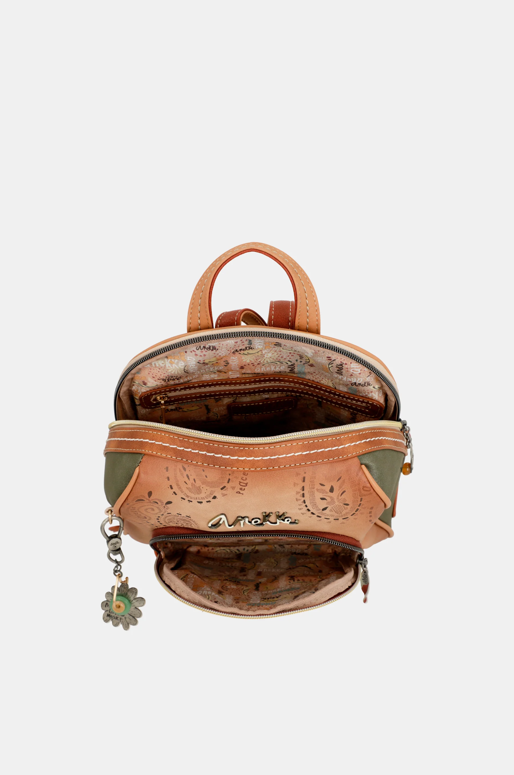 Peace & Love camel medium backpack - Image 7