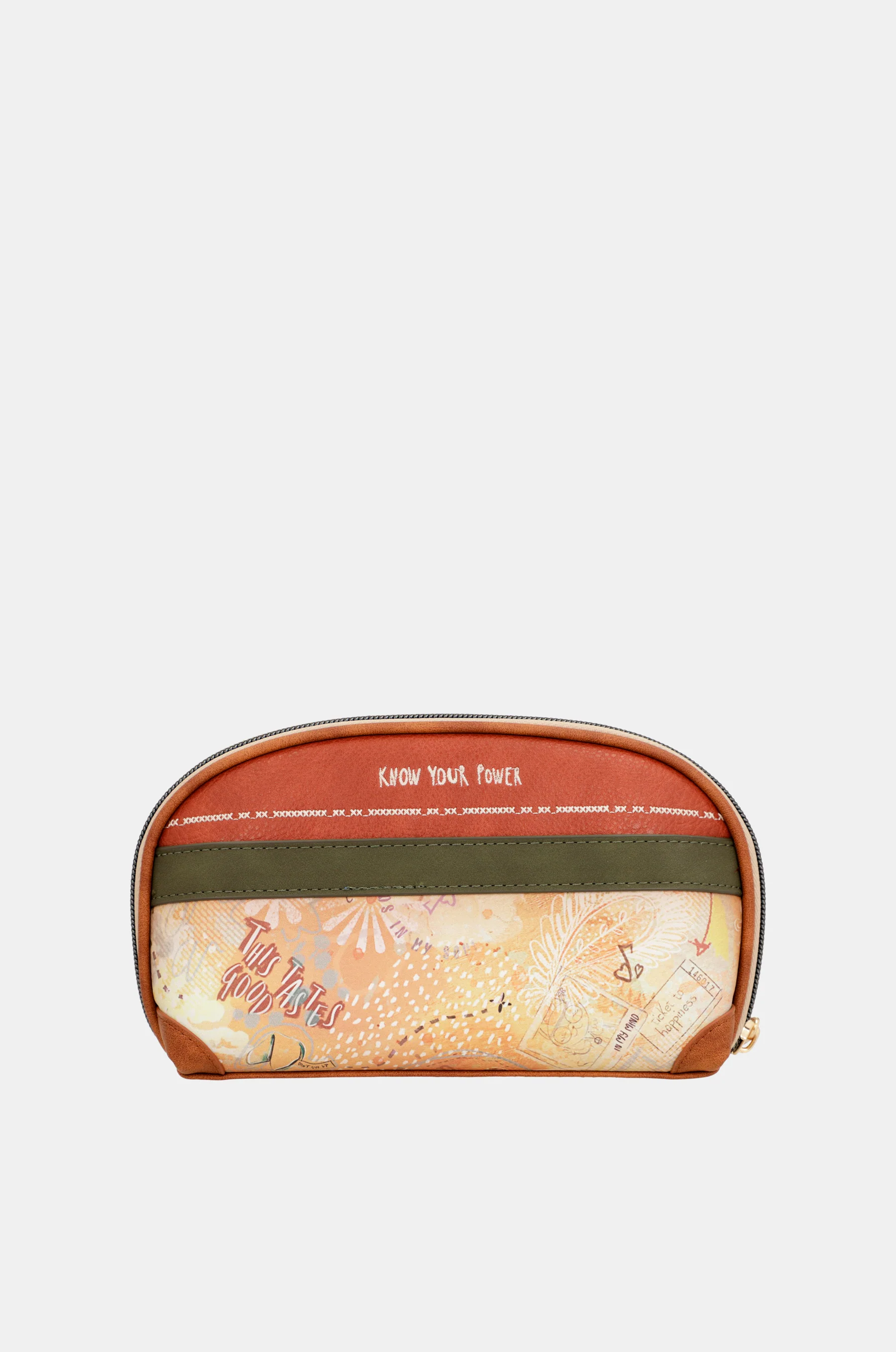 Peace & Love camel RFID holdall bag - Image 3