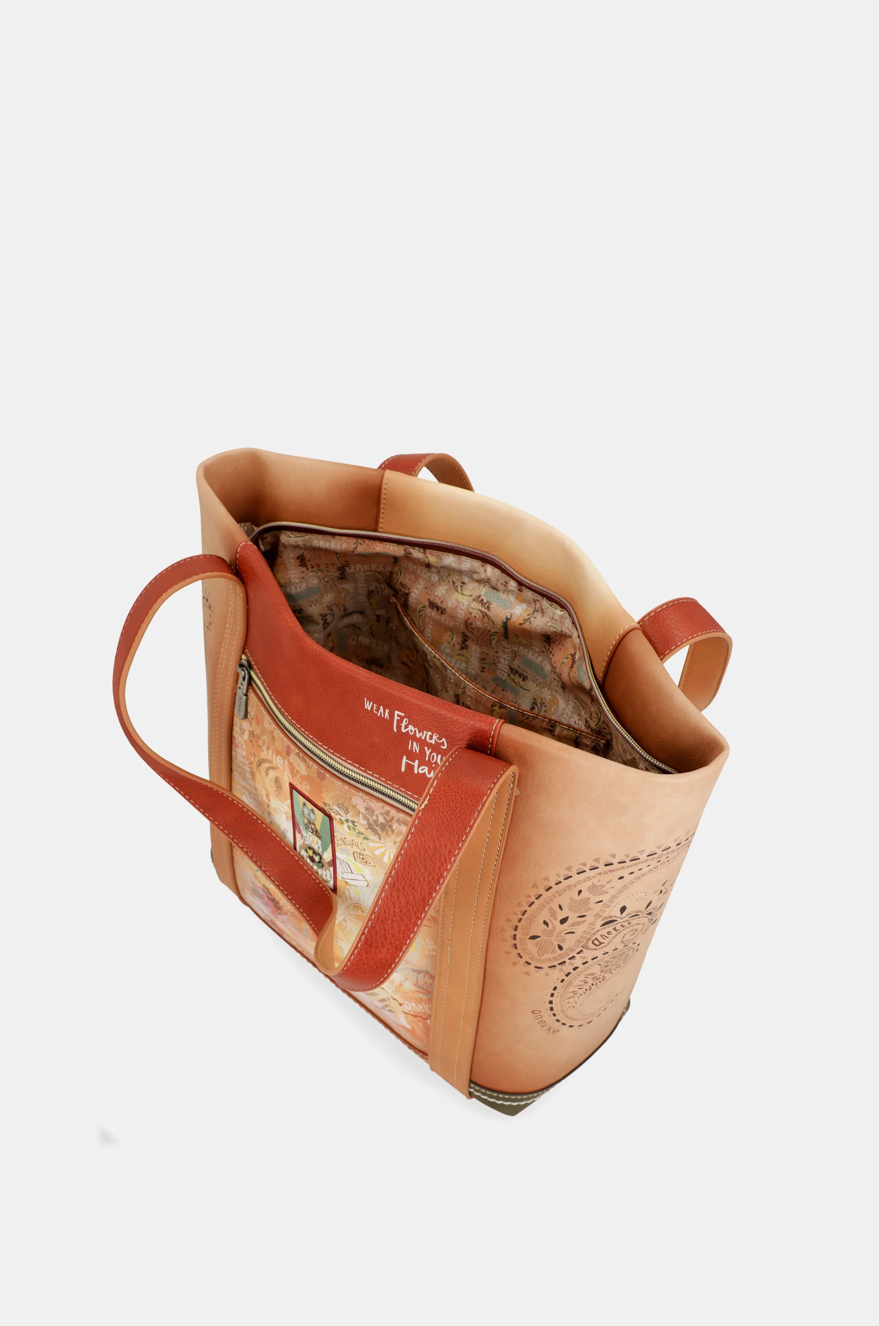 Peace & Love camel shopping bag - Image 9