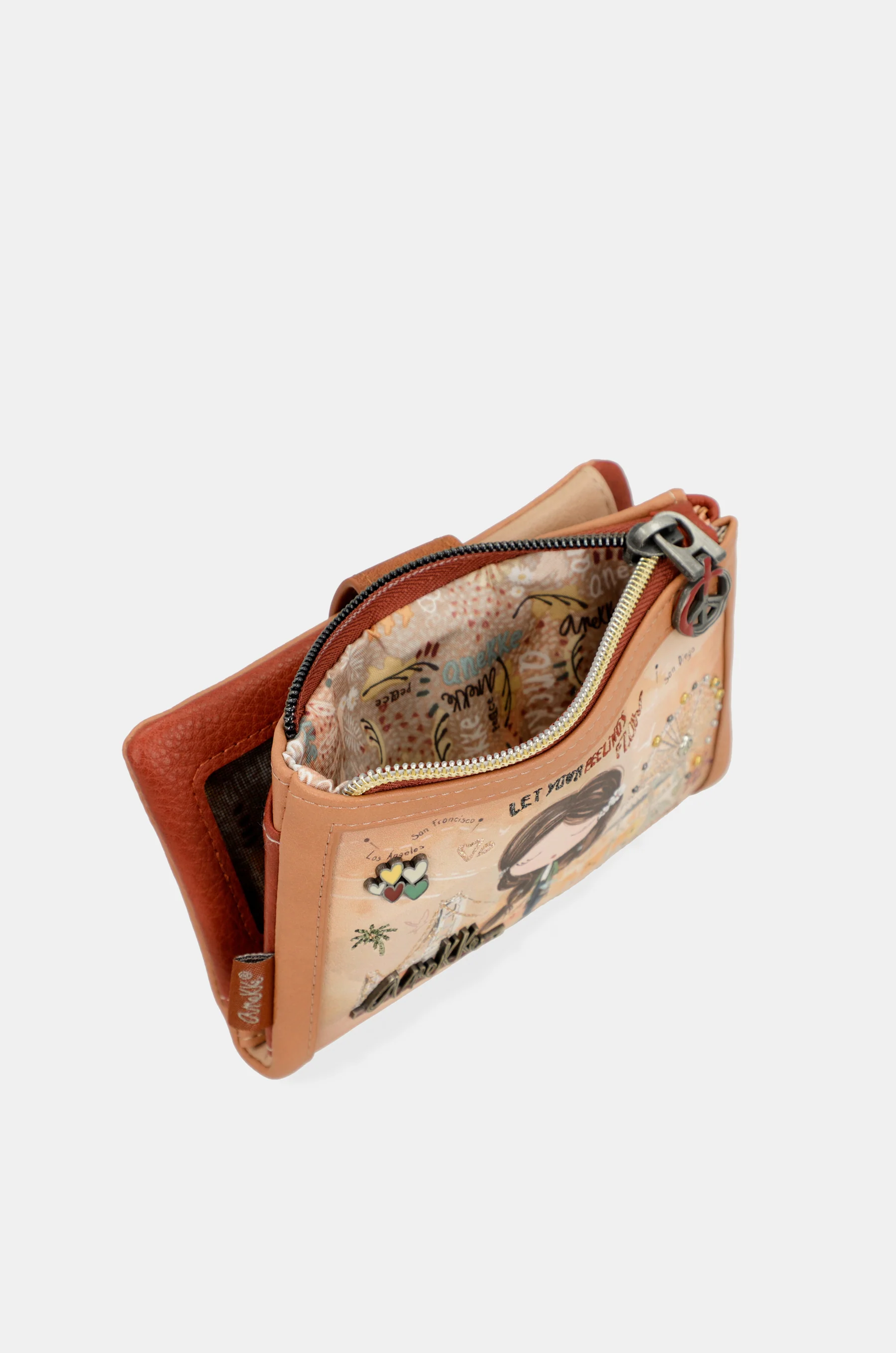 Peace & Love camel small RFID wallet - Image 10
