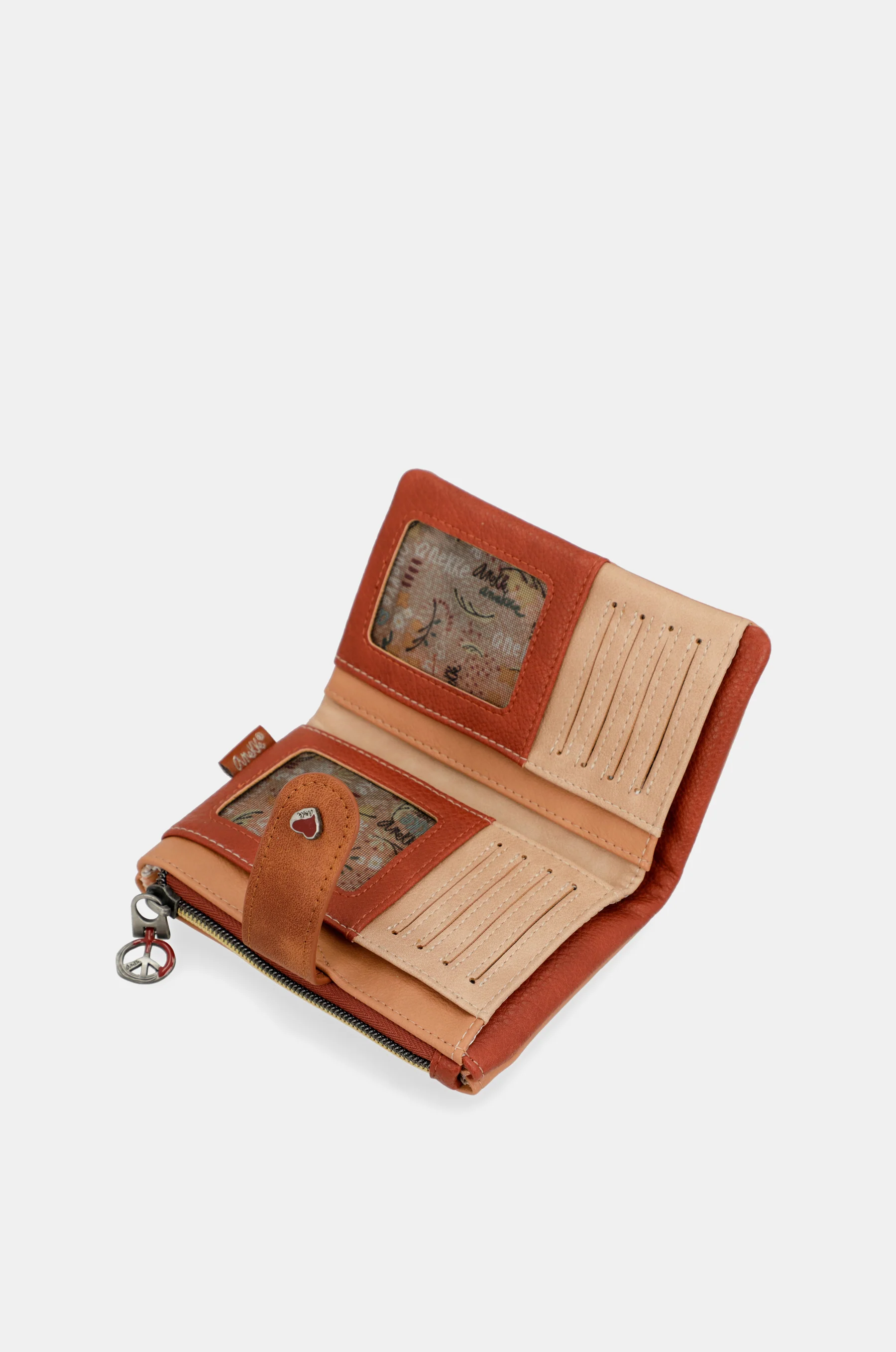 Peace & Love camel small RFID wallet - Image 5