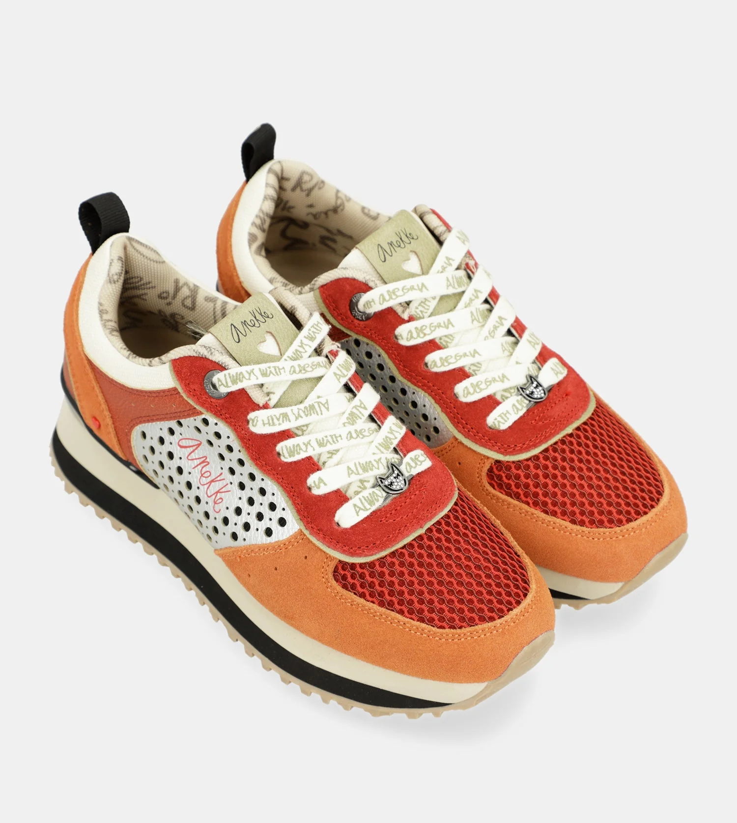 Red platform sneakers - Image 3