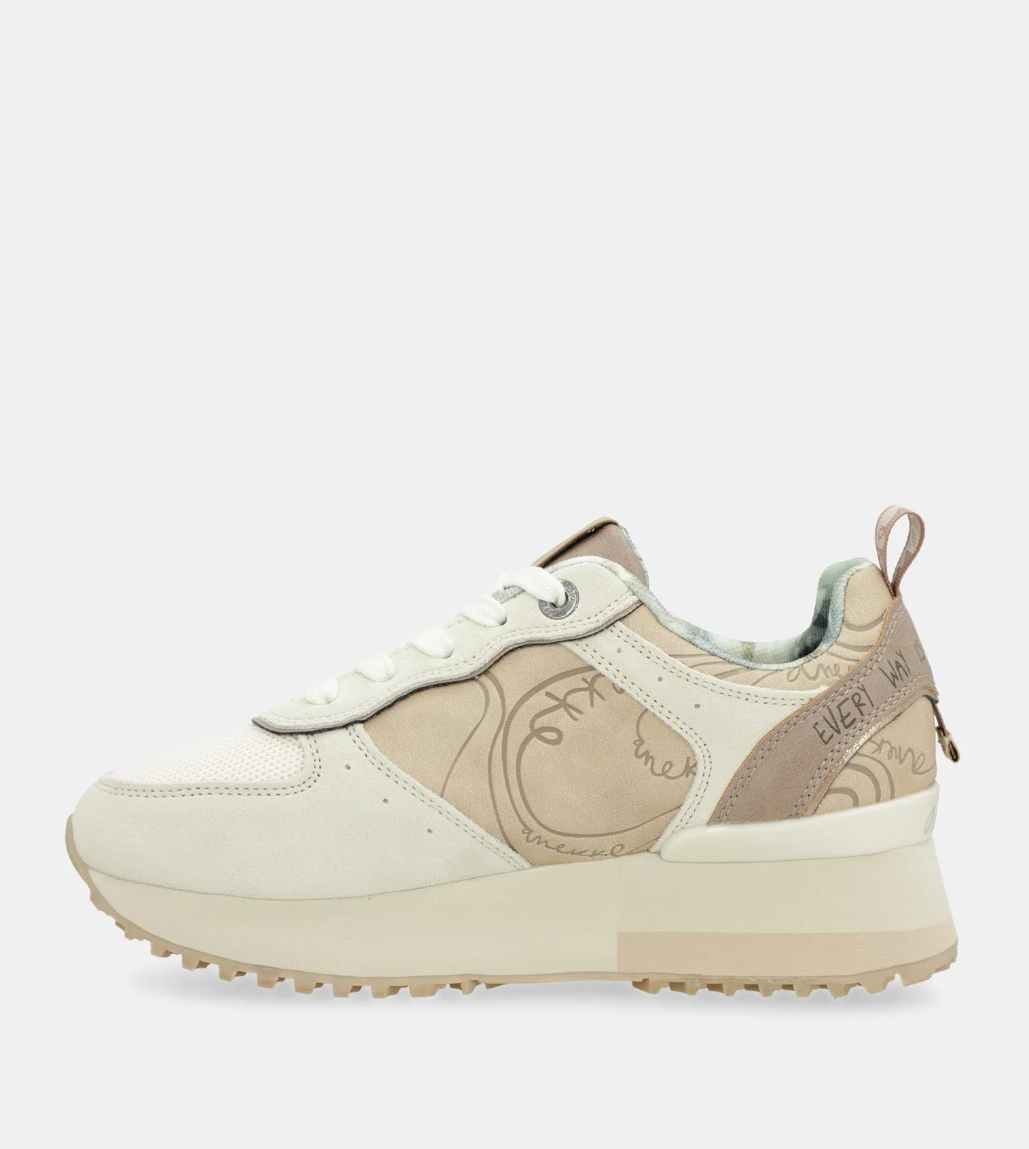 Beige platform sneakers - Image 8