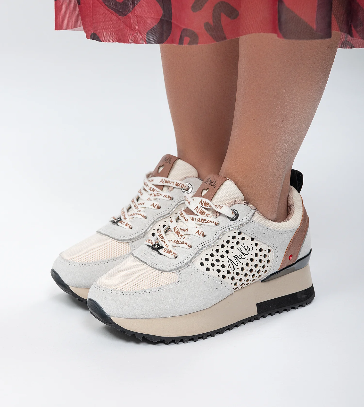 Gray platform sneakers - Image 2