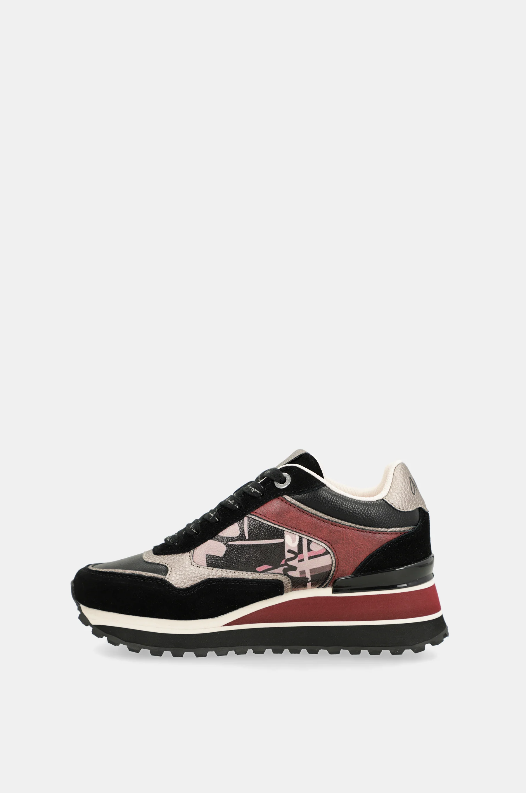 Printed black platform sneakers - Image 8