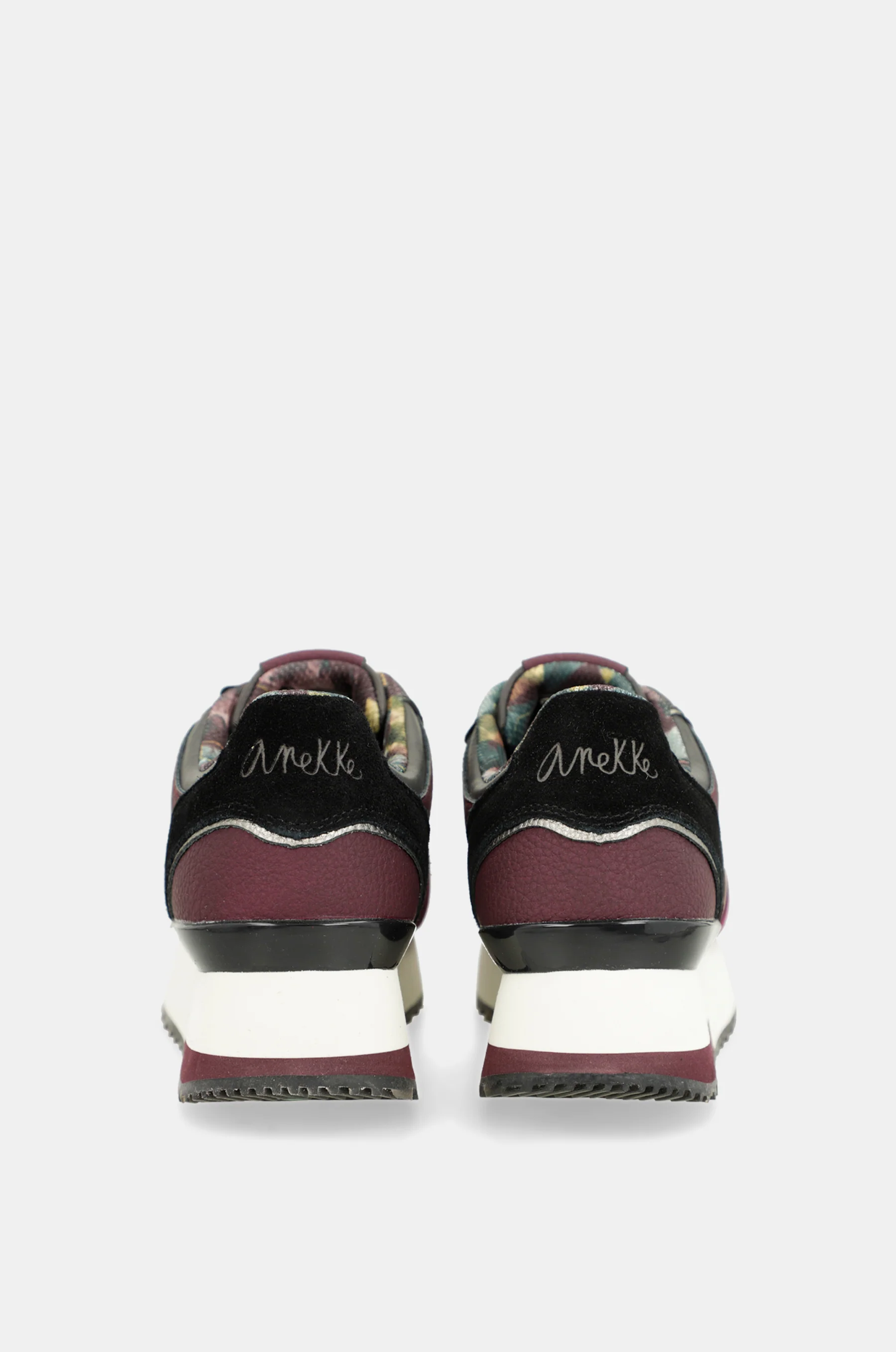 Printed burgundy platform sneakers - Image 8