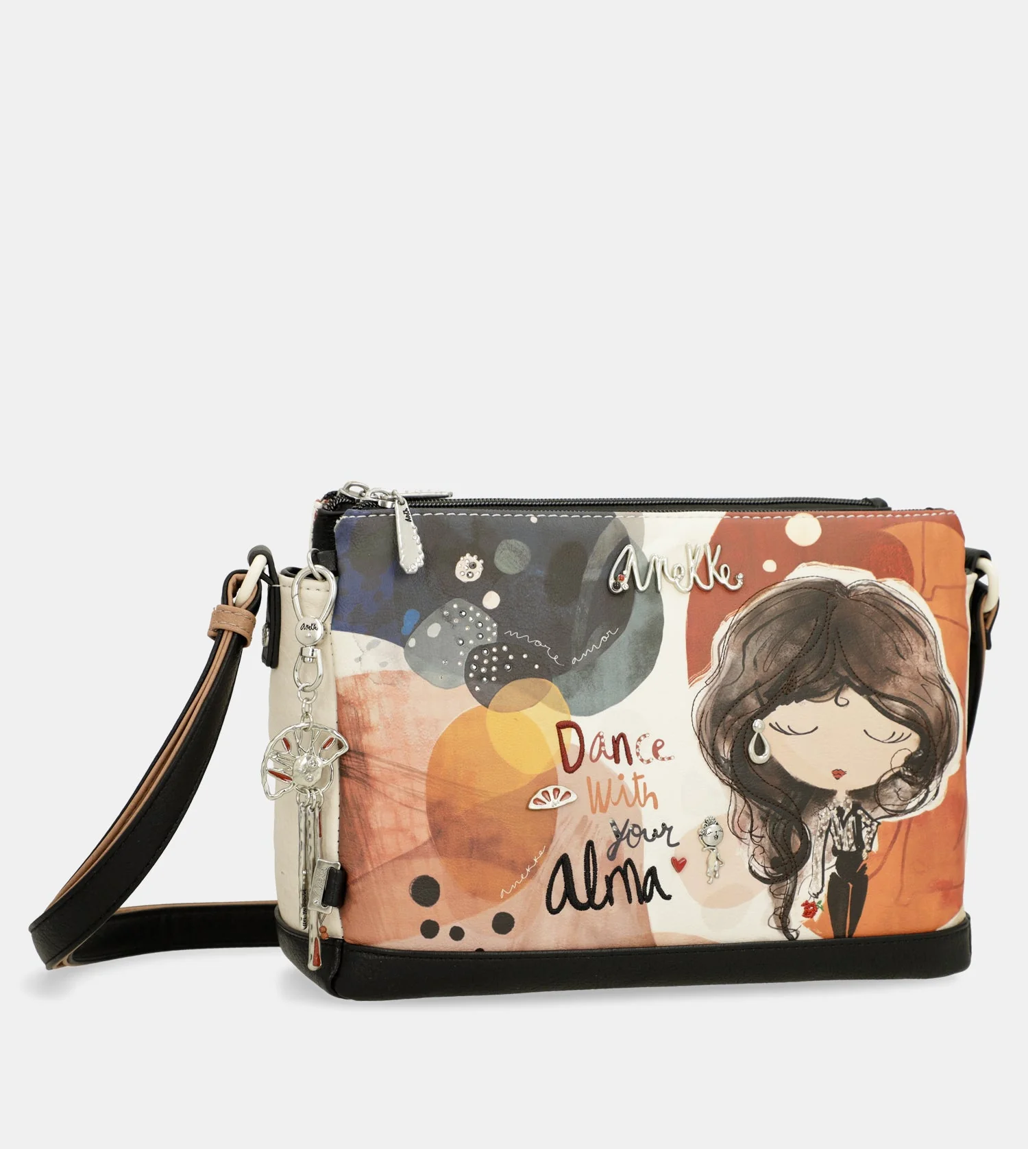Printed crossbody bag with 3 compartments Alma - Image 3