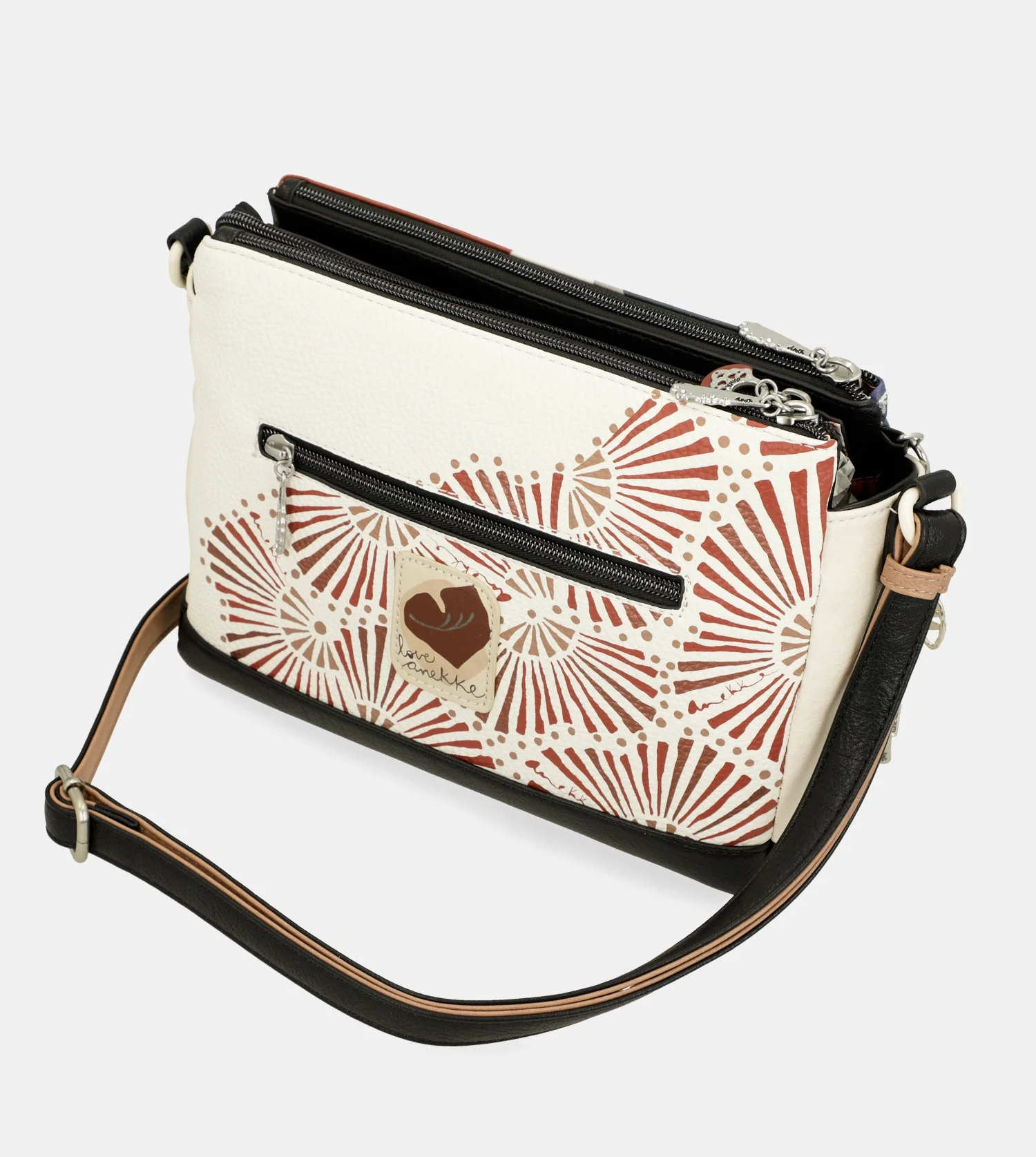 Printed crossbody bag with 3 compartments Alma - Image 7