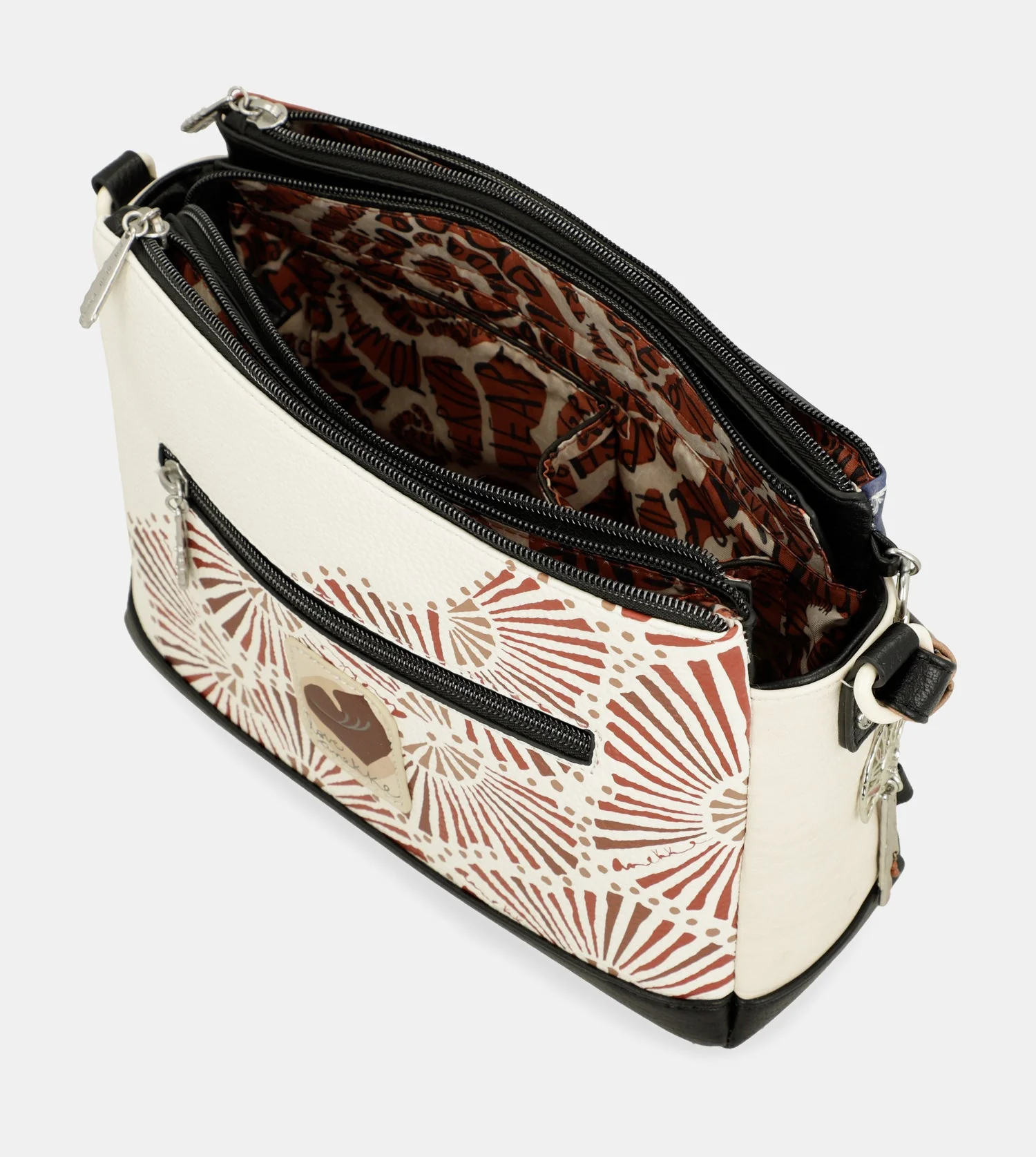 Printed crossbody bag with 3 compartments Alma - Image 9