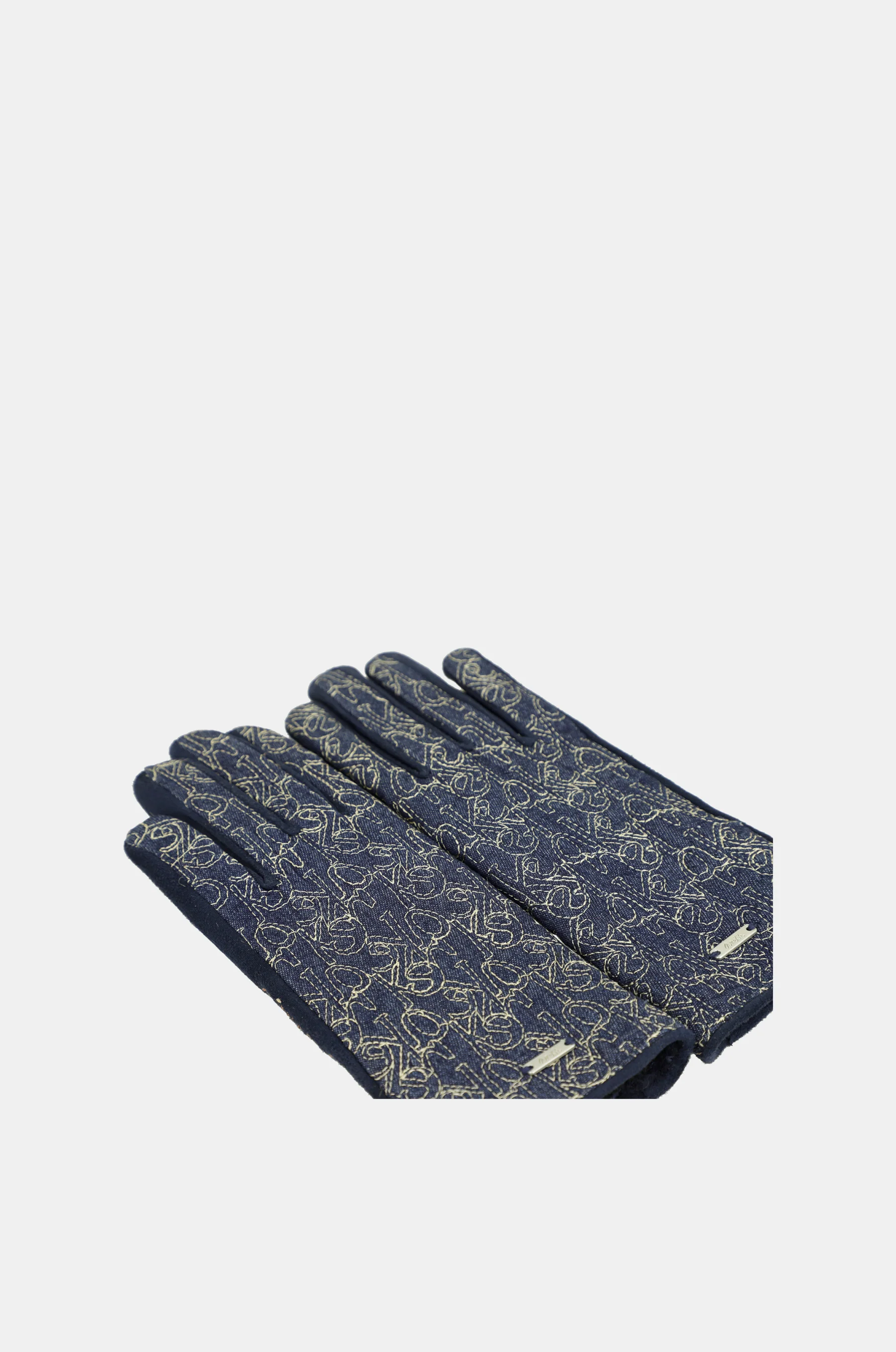 Printed denim gloves - Image 6