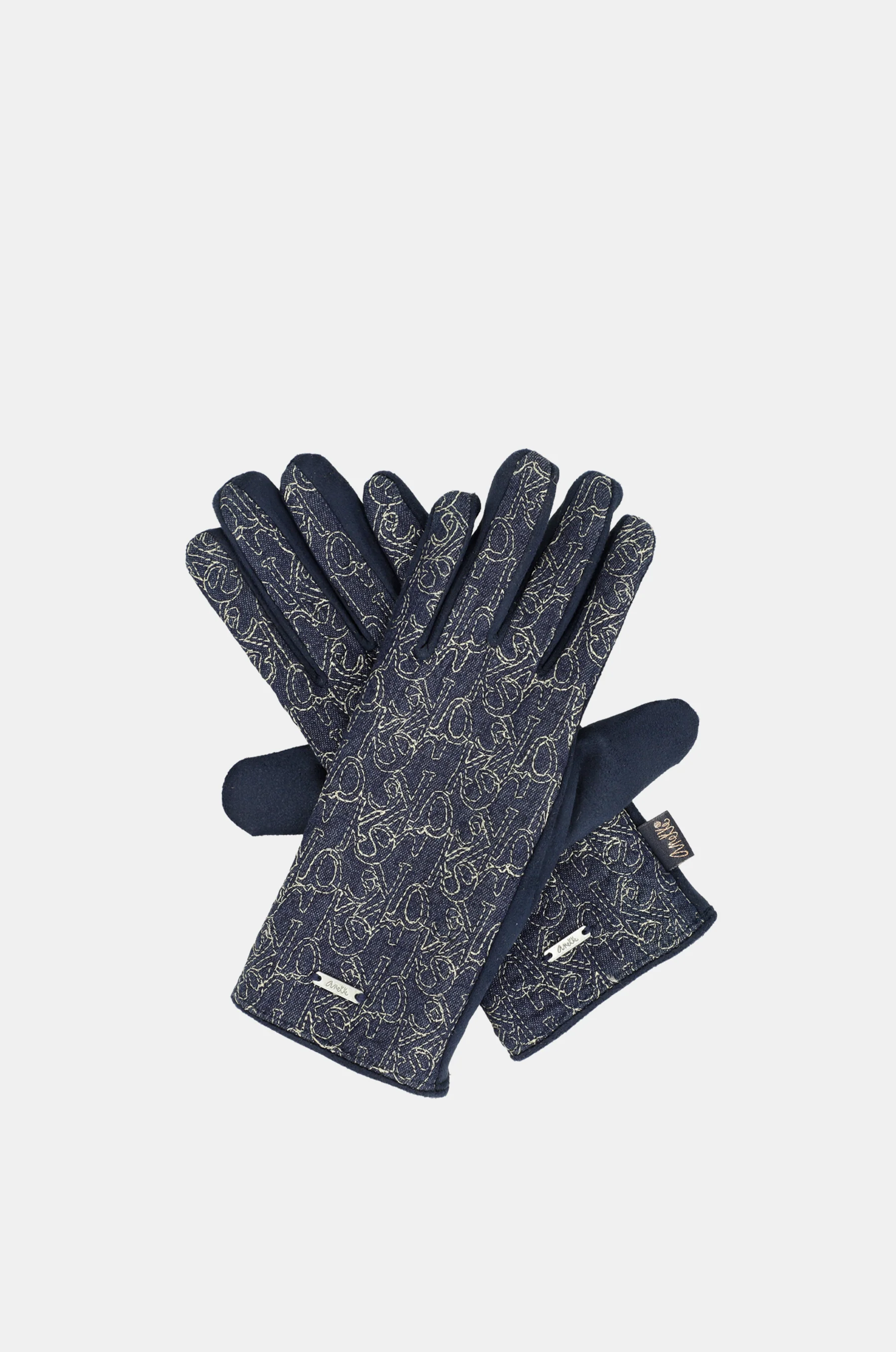 Printed denim gloves - Image 7