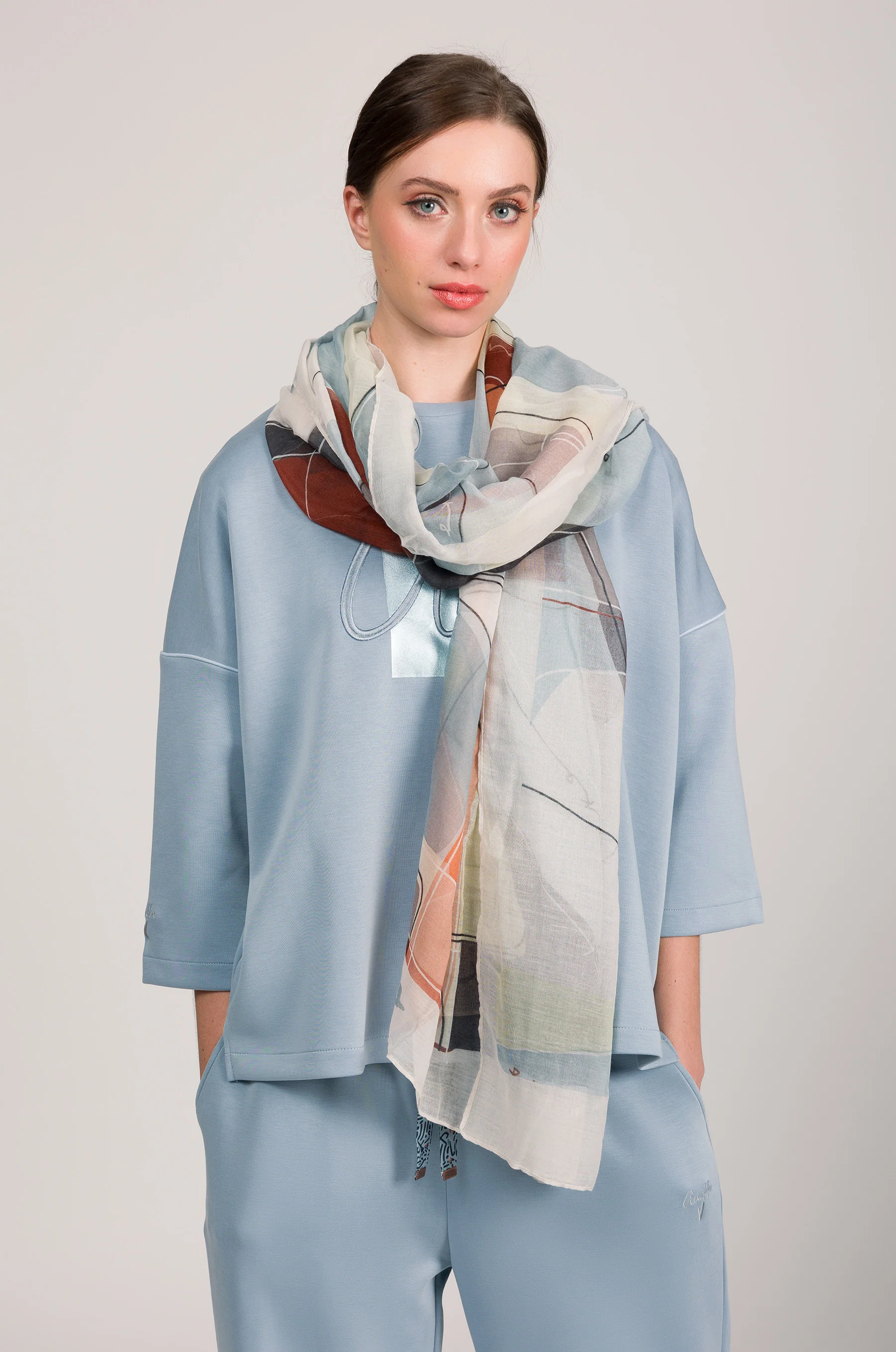 Printed scarf Eikon - Image 2
