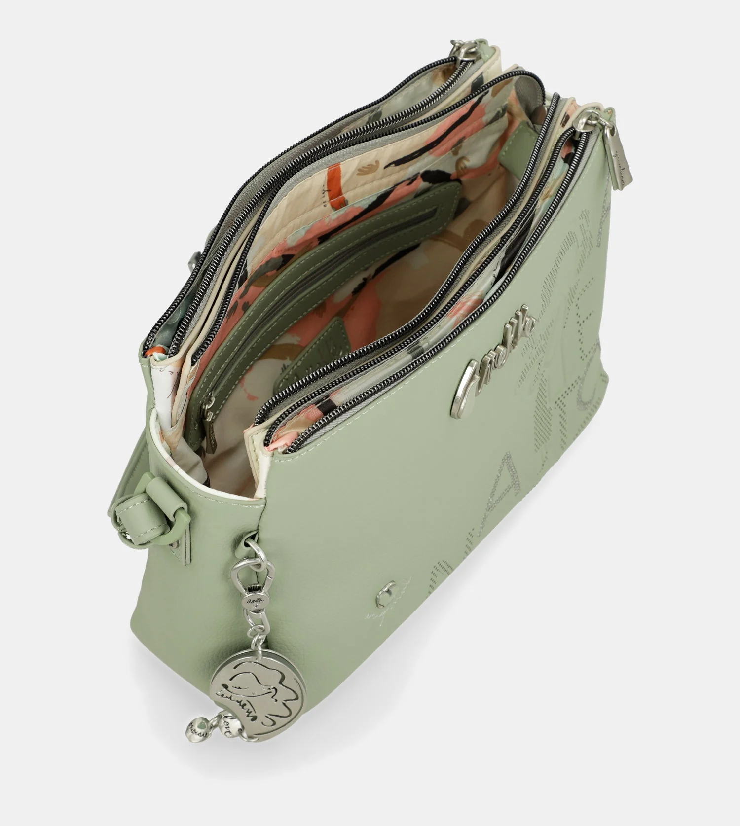 Printed crossbody bag with 3 compartments Alma - Image 6