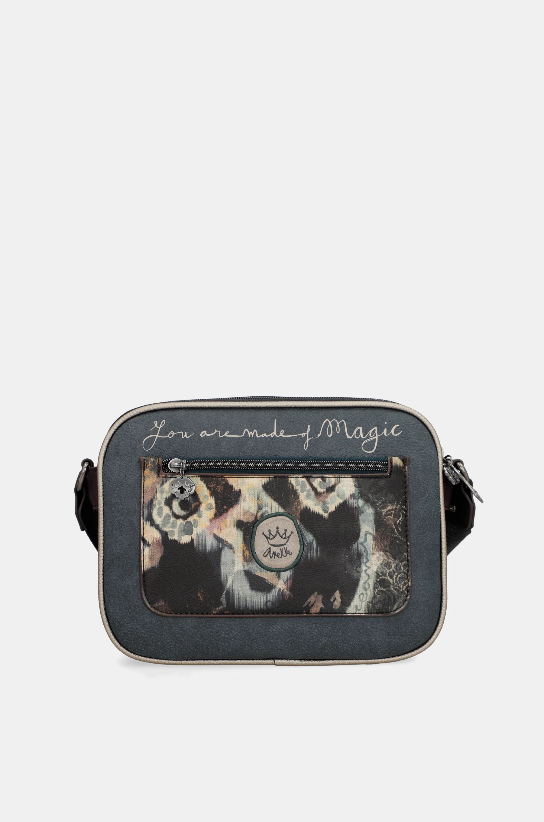 Real 3-compartment crossbody bag - Image 3