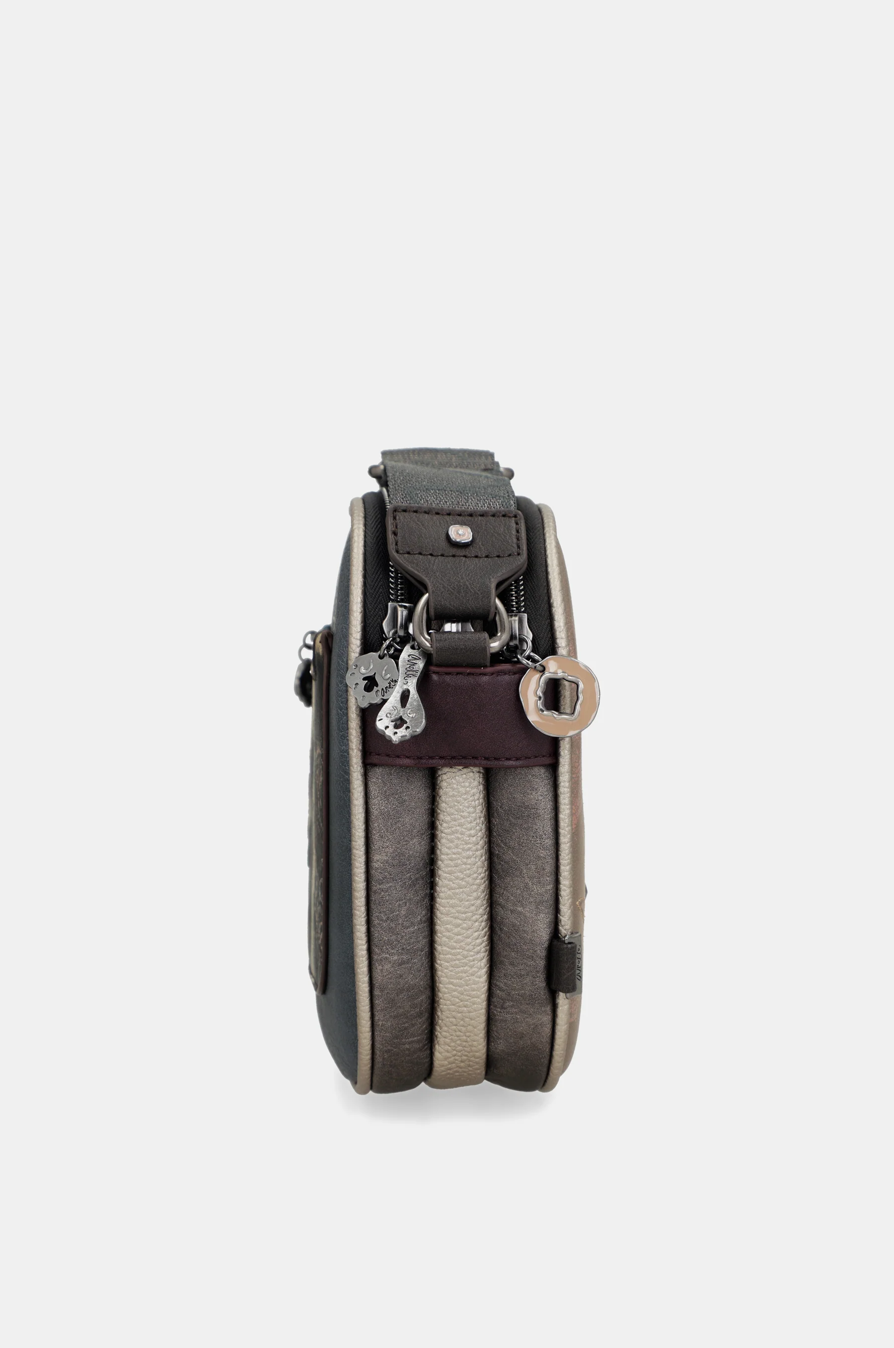 Real 3-compartment crossbody bag - Image 5