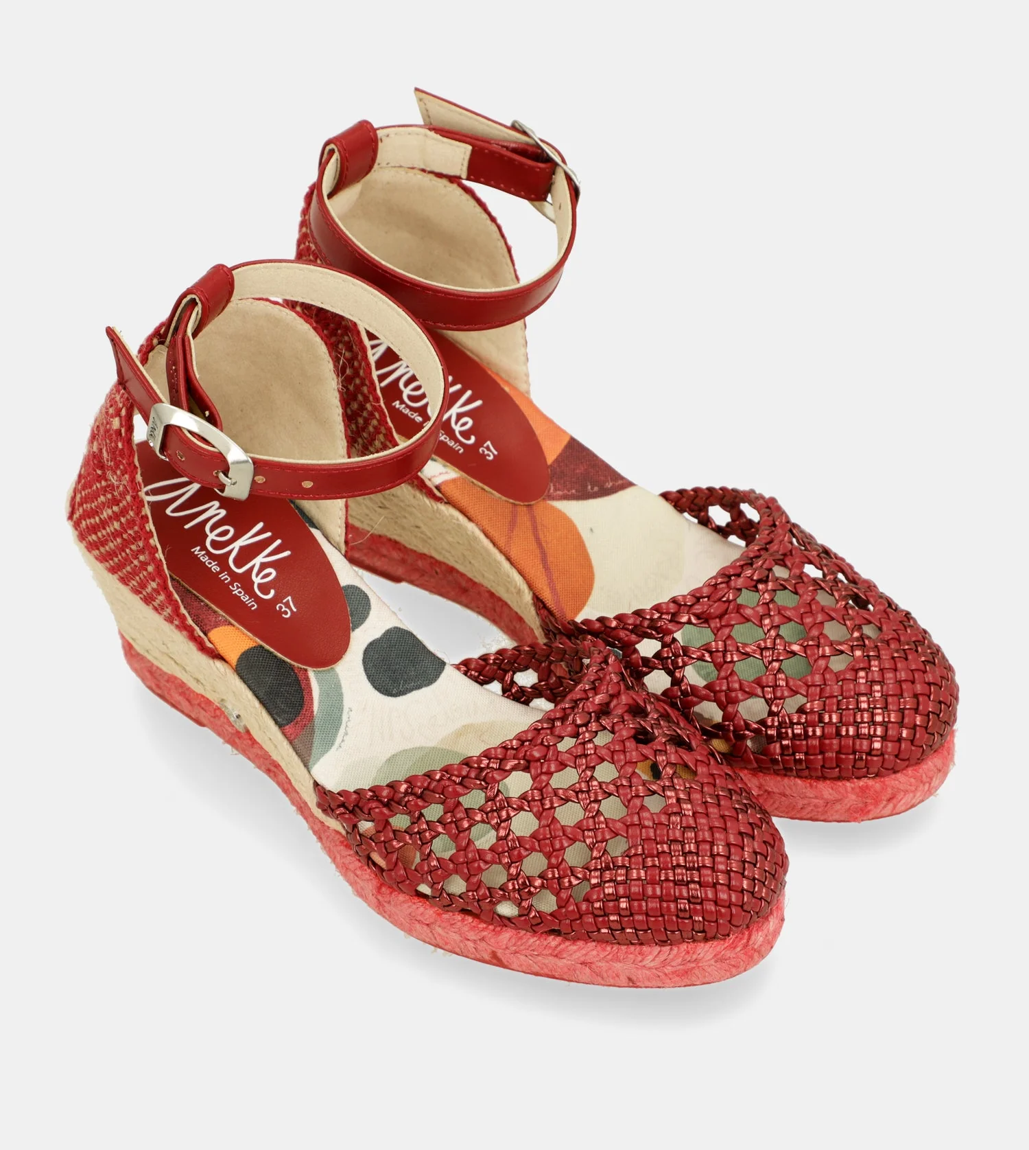 Red wedge sandals Alma - Image 3