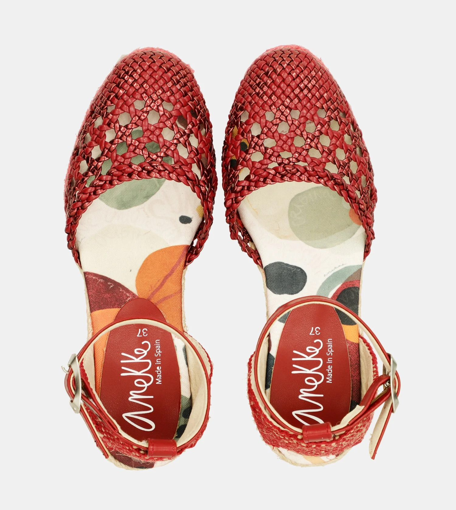 Red wedge sandals Alma - Image 4