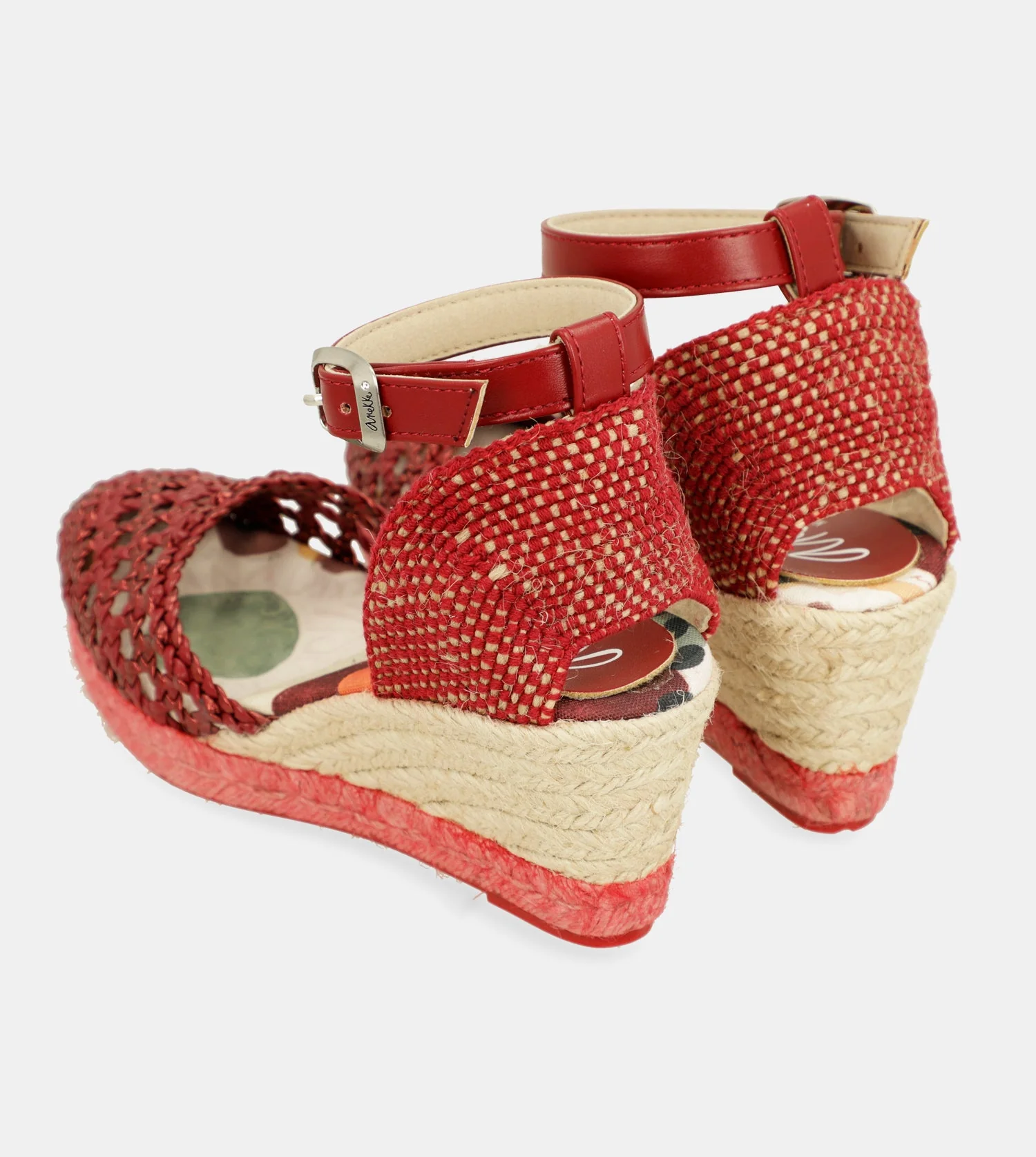 Red wedge sandals Alma - Image 5