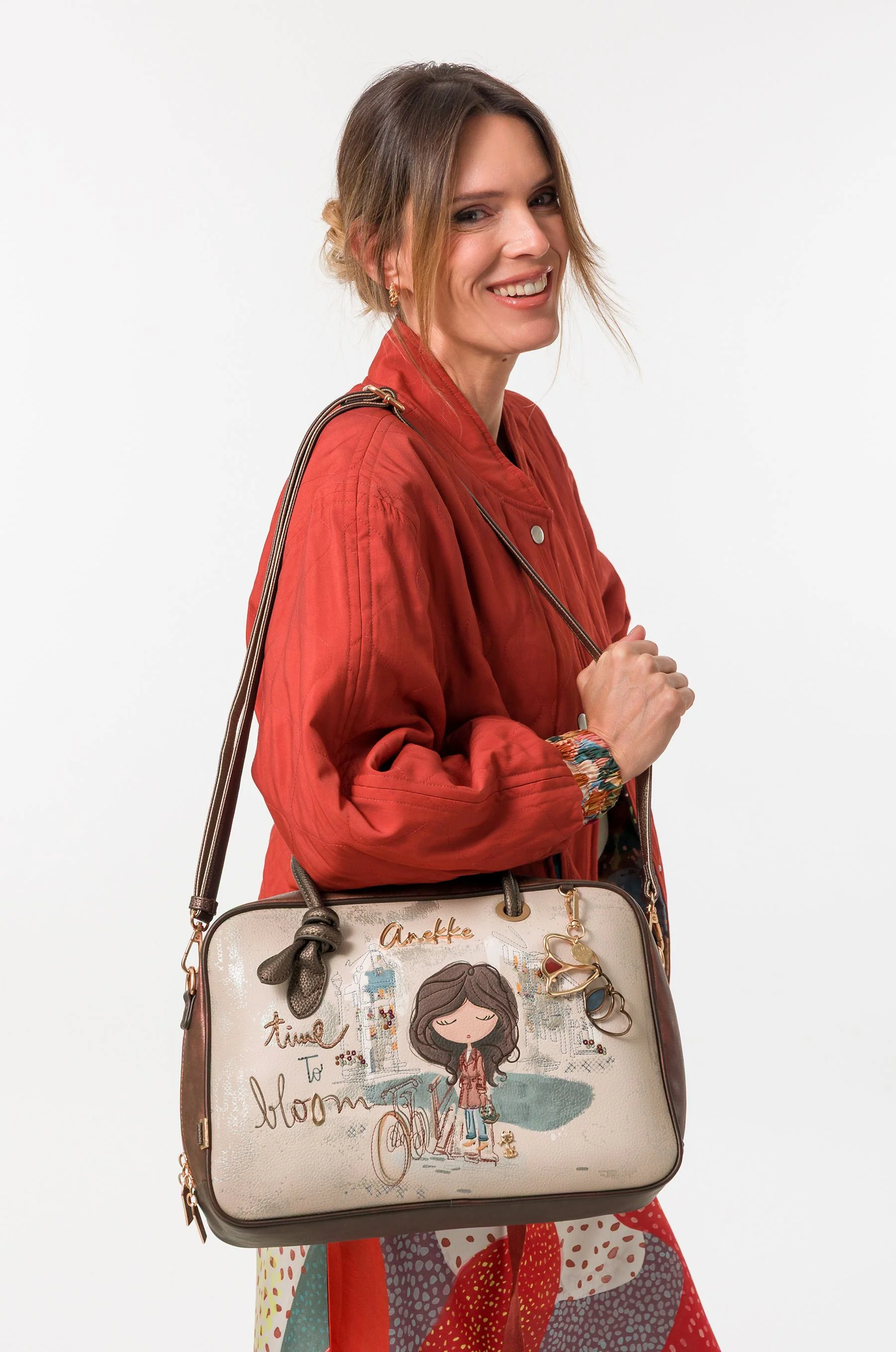 Square short-handle bag Tulip