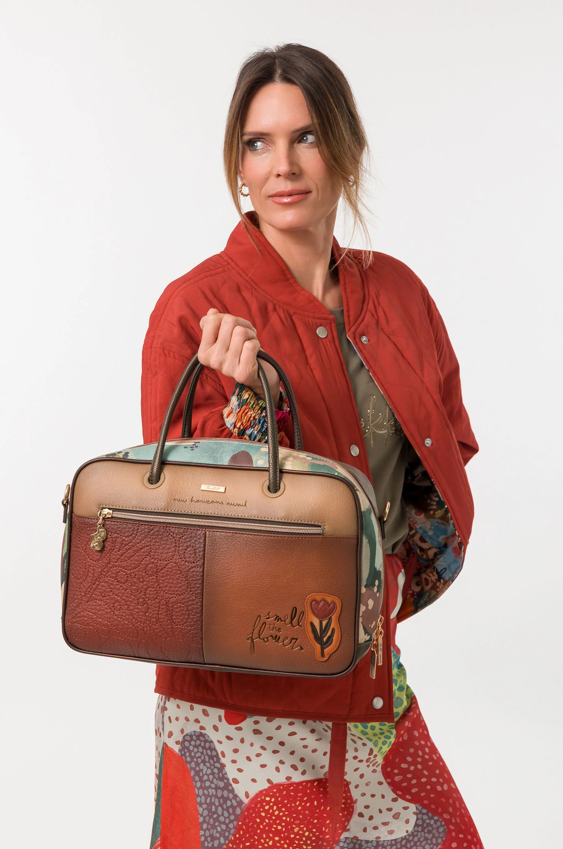 Square short-handle bag Tulip - Image 3